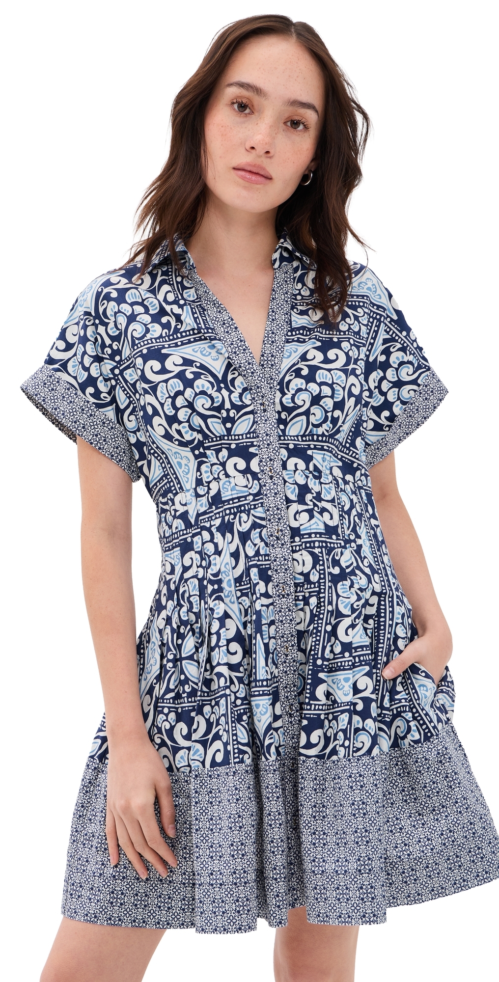 Cara Cara Nash Mini Dress Hart Tile Navy