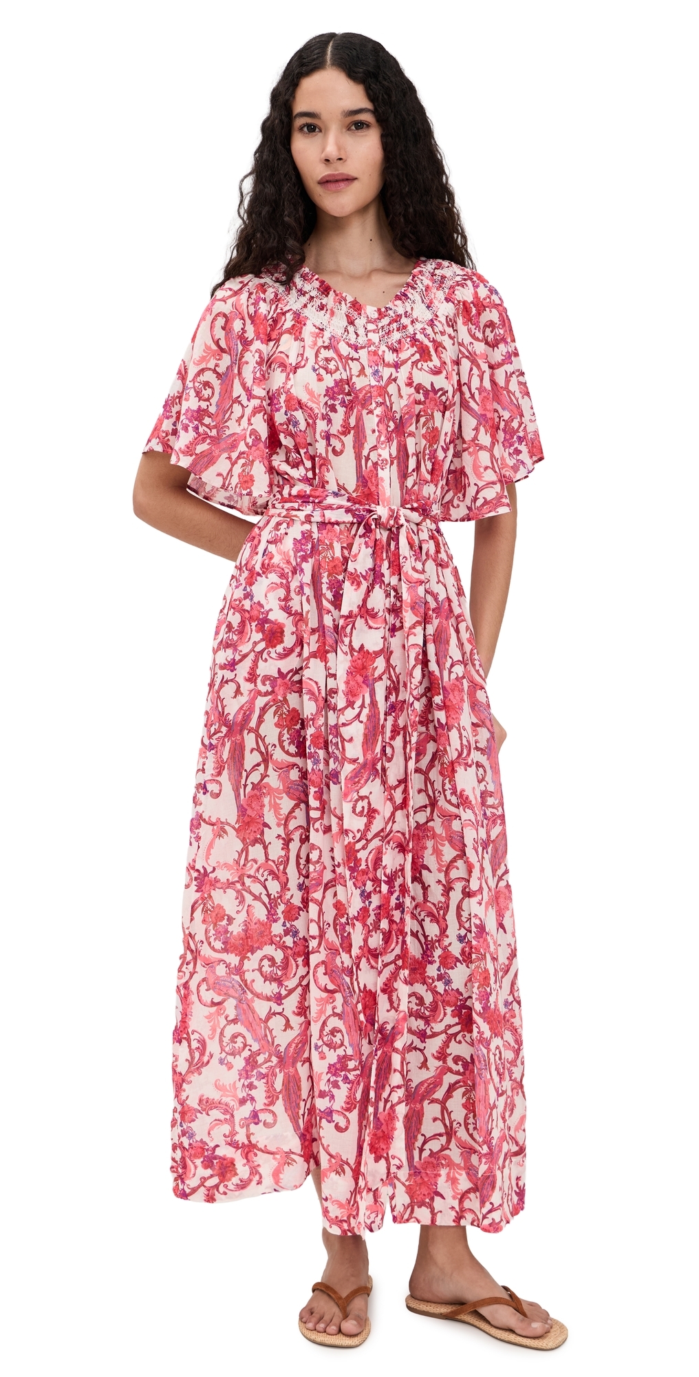Coniglio Palm Beach Flagler Maxi Dress Royal Birds Sunrise One