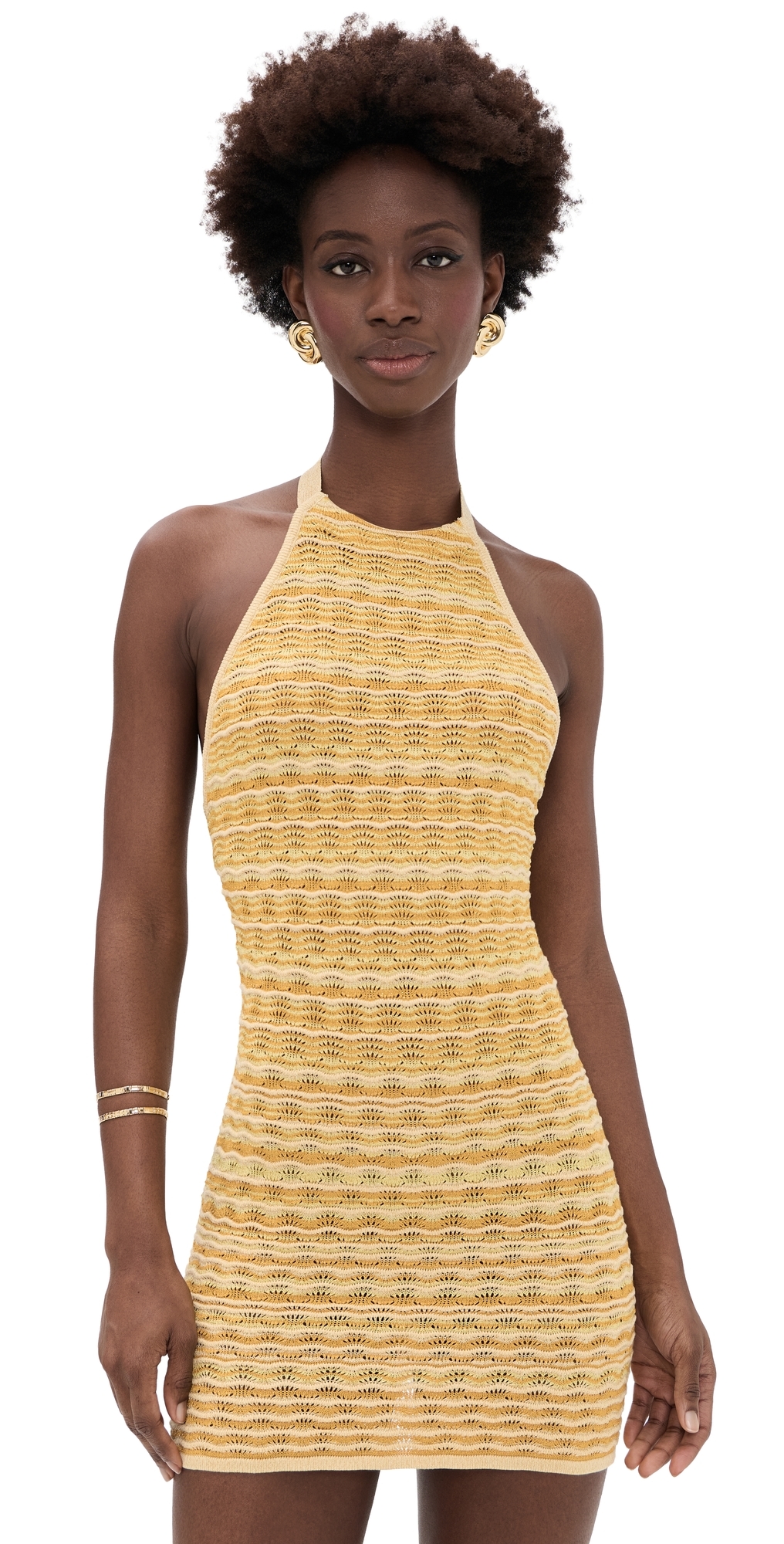 Cult Gaia Erina Knit Dress Marigold X