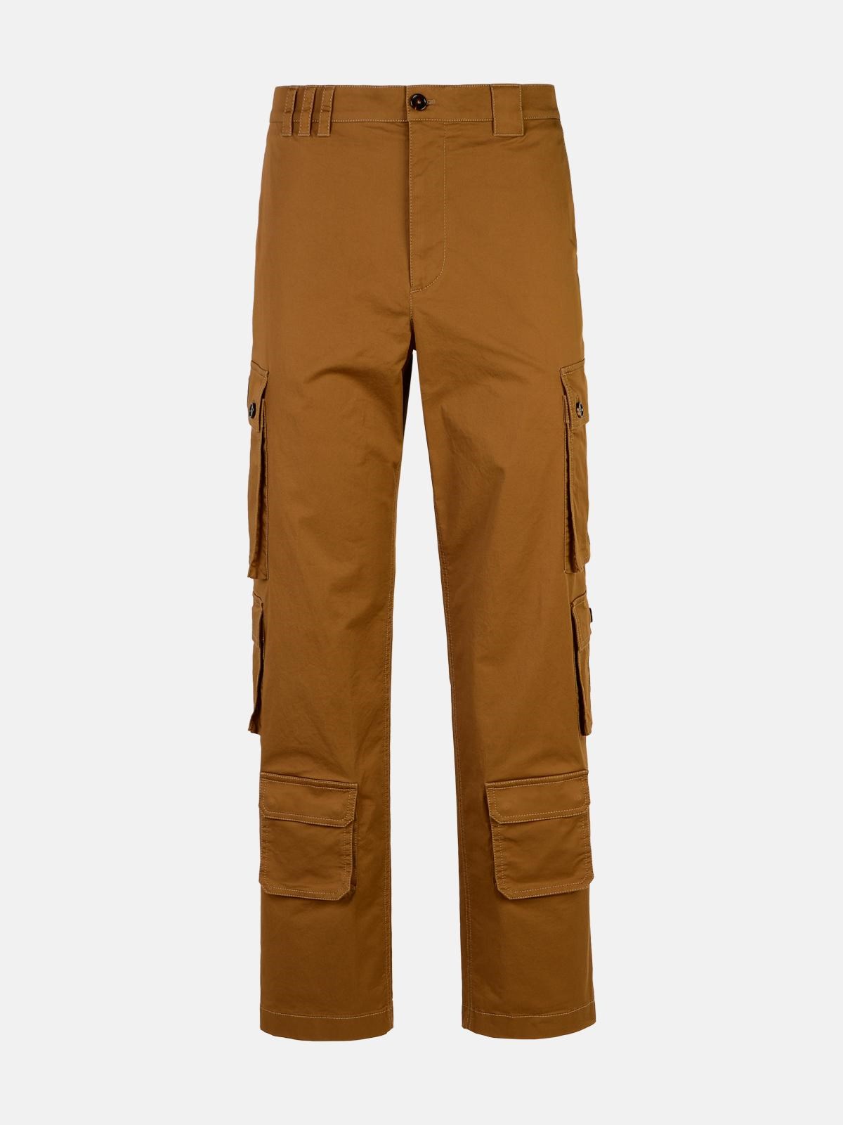 DOLCE & GABBANA Brown Cotton Cargo Trousers