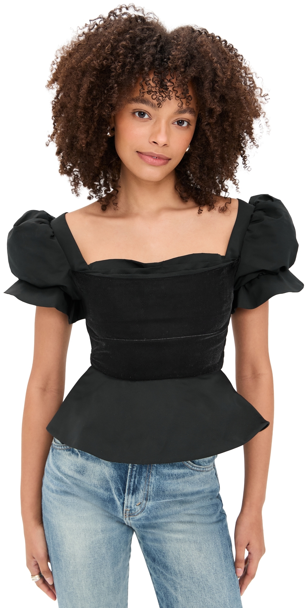 Damaris Bailey Rose Blouse Black Velvet
