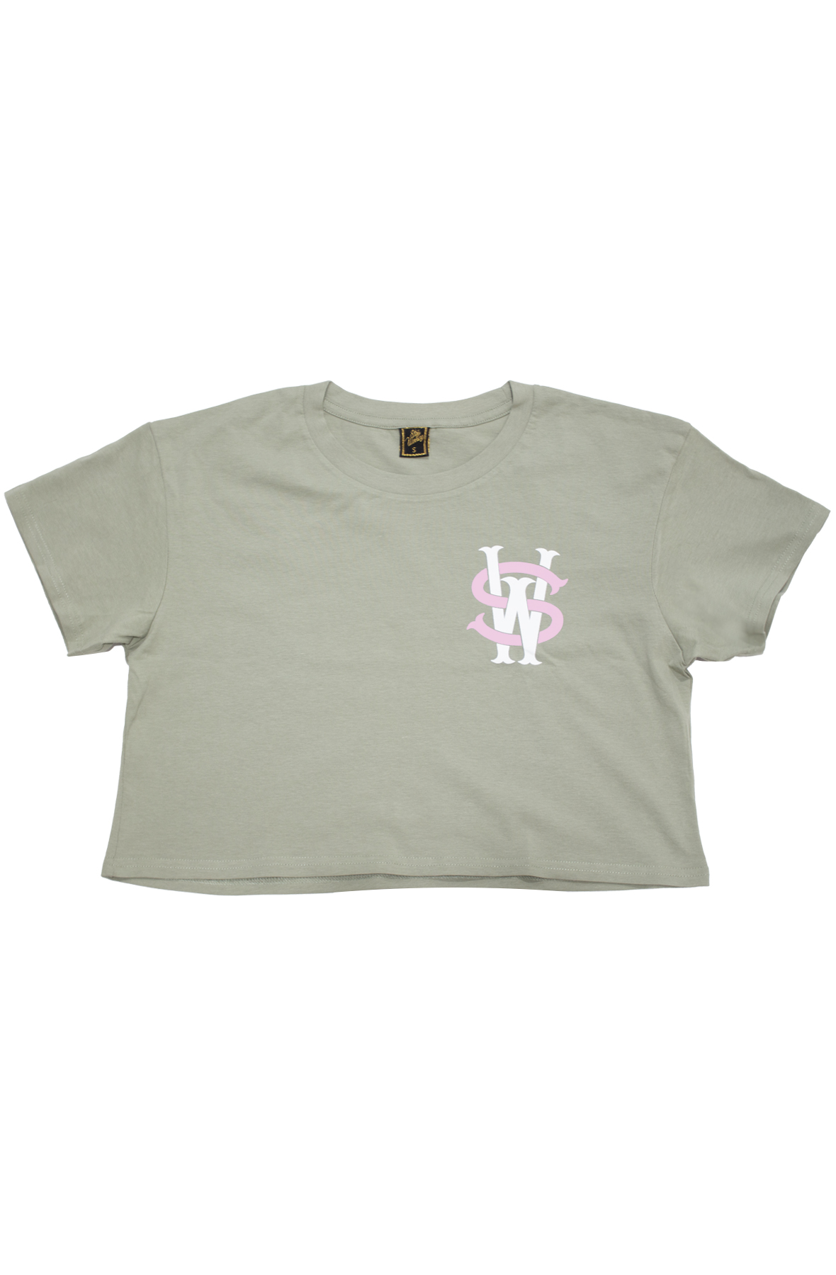 Stay Winning PistachioPink Crop Top Tee