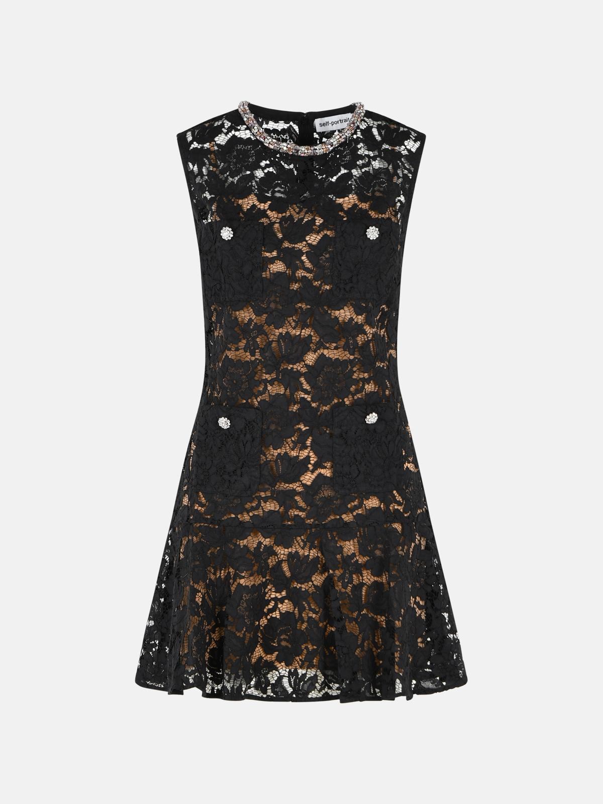 SELF PORTRAIT Black Polyester Dress