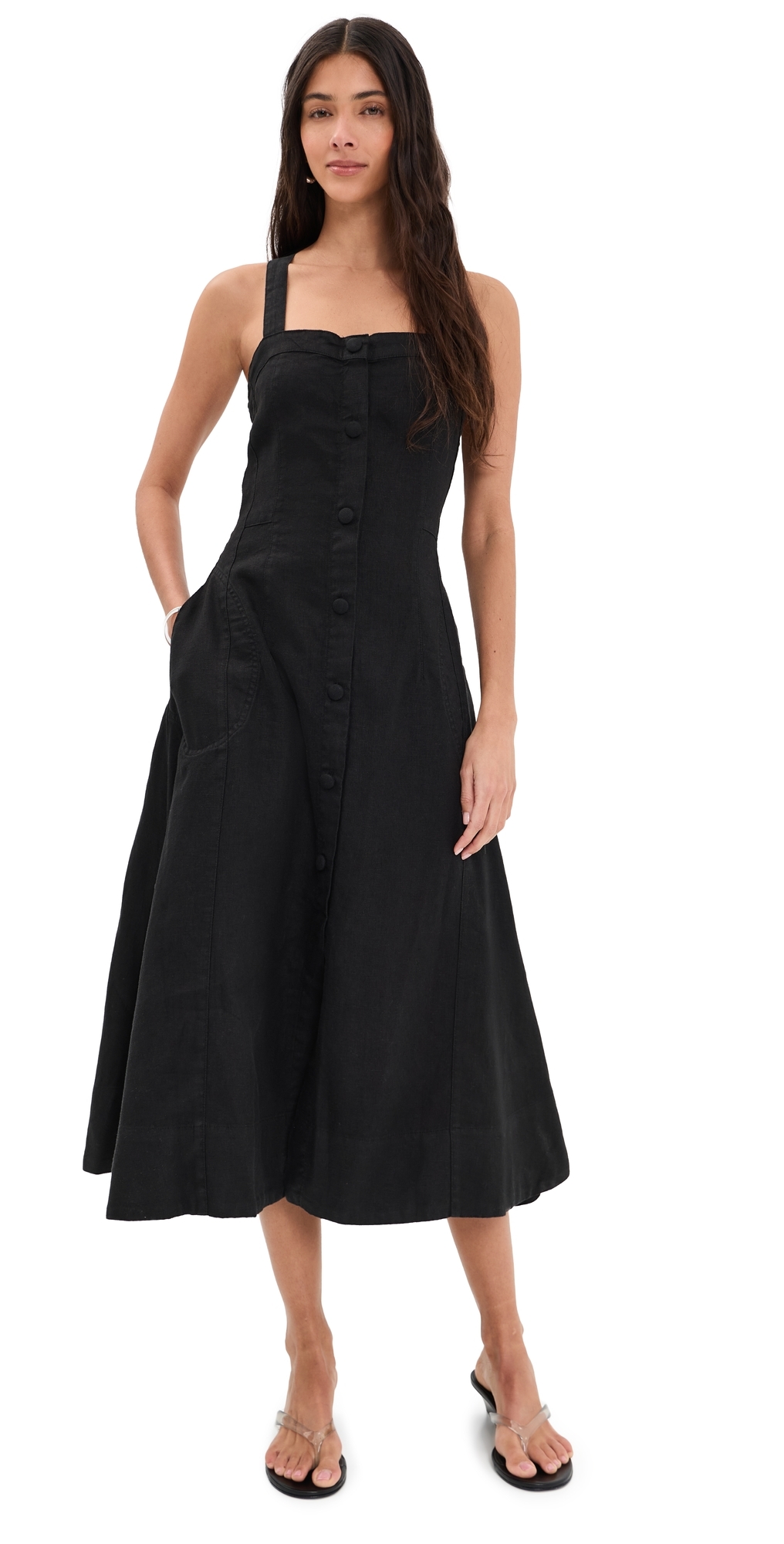 DL Danika Dress Black Linen