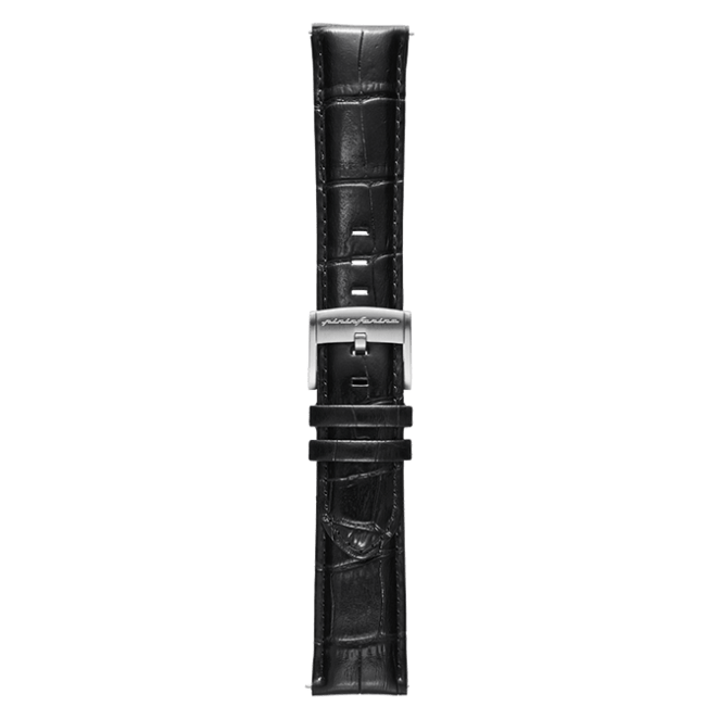 Genuine Italian Leather mm Dress Watch Strap Black