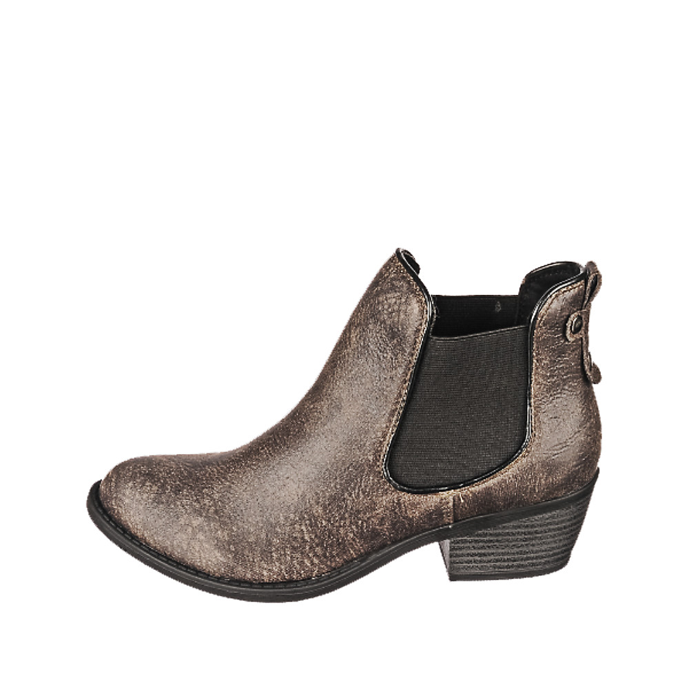 Women Women's Chelsea-S Low Heel Ankle Boot Dark Taupe Boots . Brown
