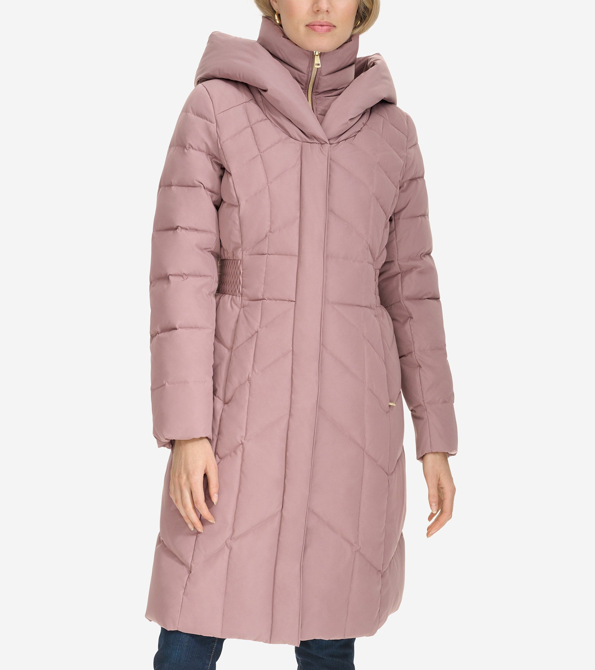 Cole Haan Women's Taffeta Down Coat - Pink Size