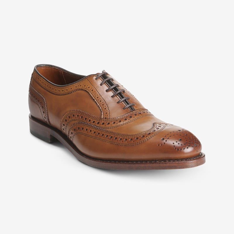 Allen Edmonds McAllister Wingtip Oxford Dress Shoe in Walnut Brown Leather, size . A