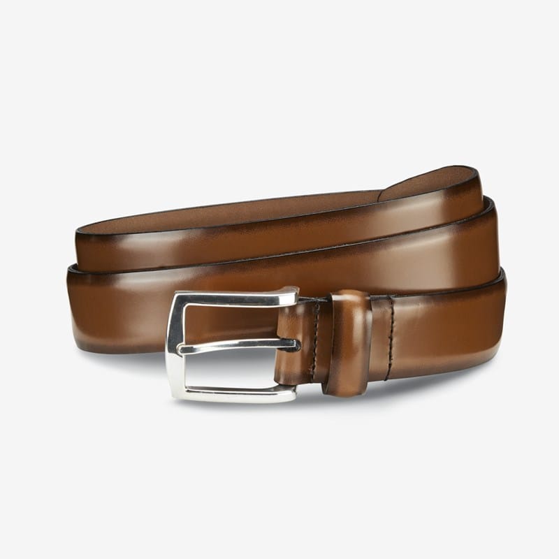 Allen Edmonds Midland Avenue Dress Belt in Walnut Brown, size , Leather
