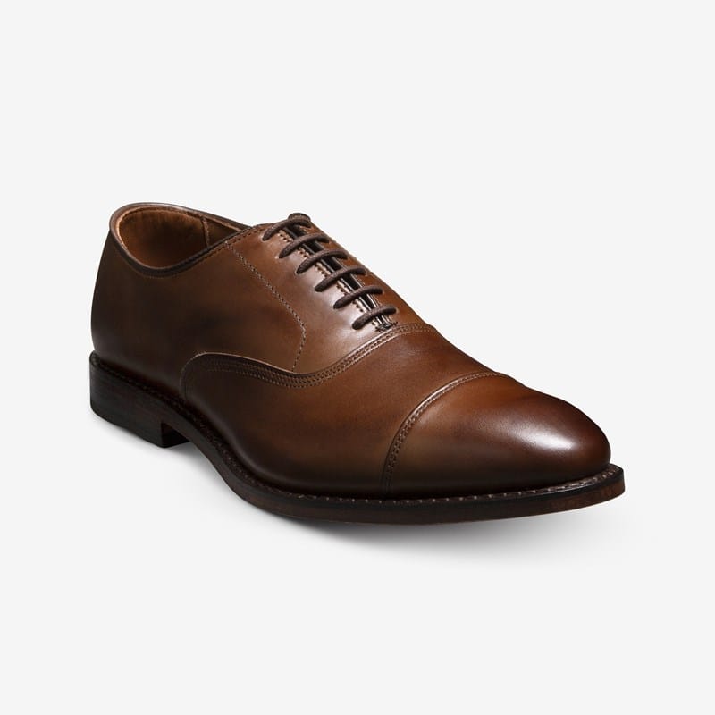 Allen Edmonds Park Avenue Cap-toe Oxford Dress Shoe in Coffee Brown Leather, size . A
