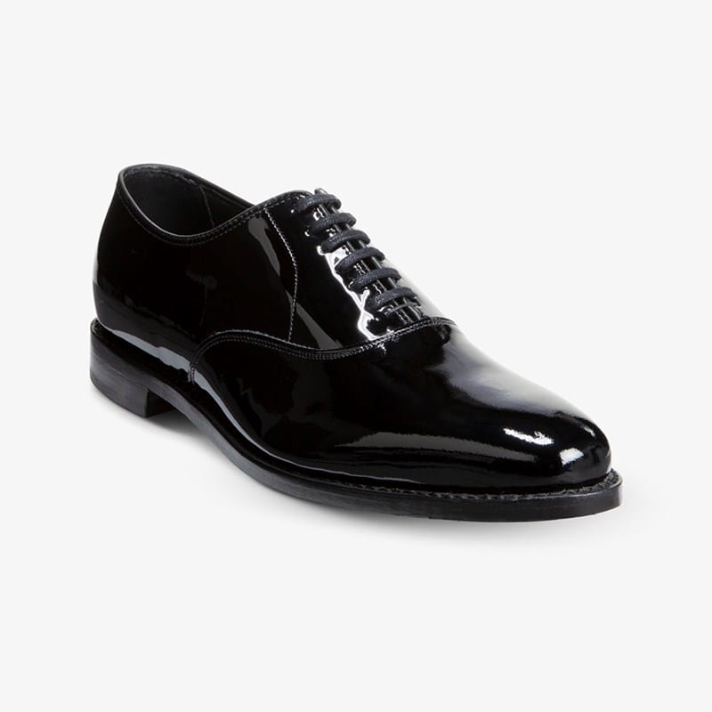 Allen Edmonds Carlyle Plain-toe Oxford Dress Shoe in Black Patent Leather, size . E