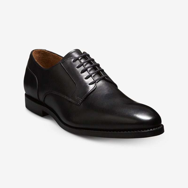 Allen Edmonds Windsor Plain-toe Derby Dress Shoe in Black Leather, size . E