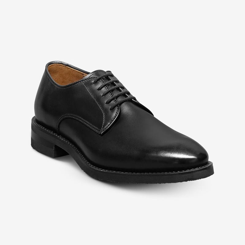 Allen Edmonds Ramsey Plain-toe Derby Dress Shoe in Black Leather, size . E