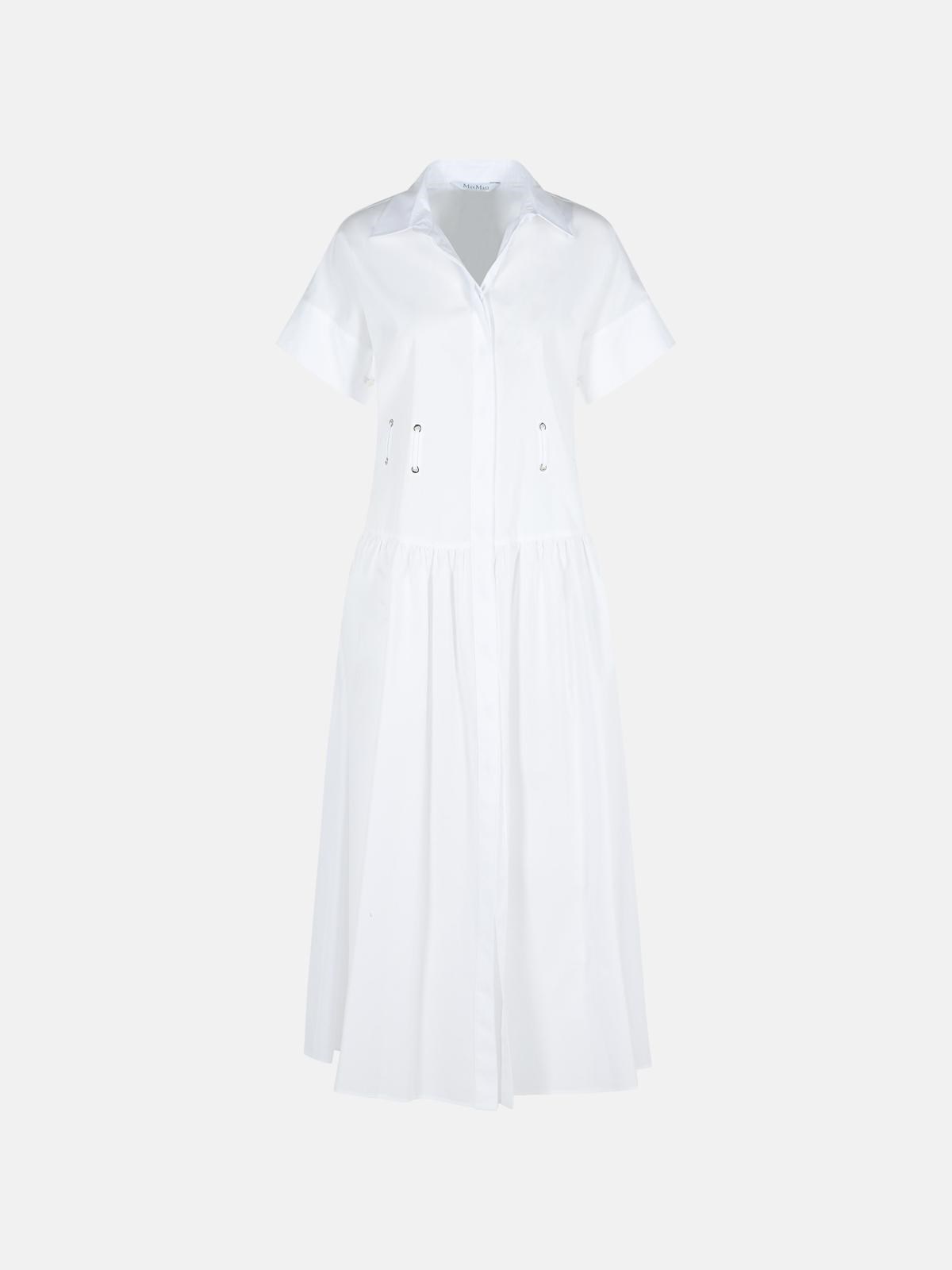 MAX MARA 'Agoraio' White Cotton Dress