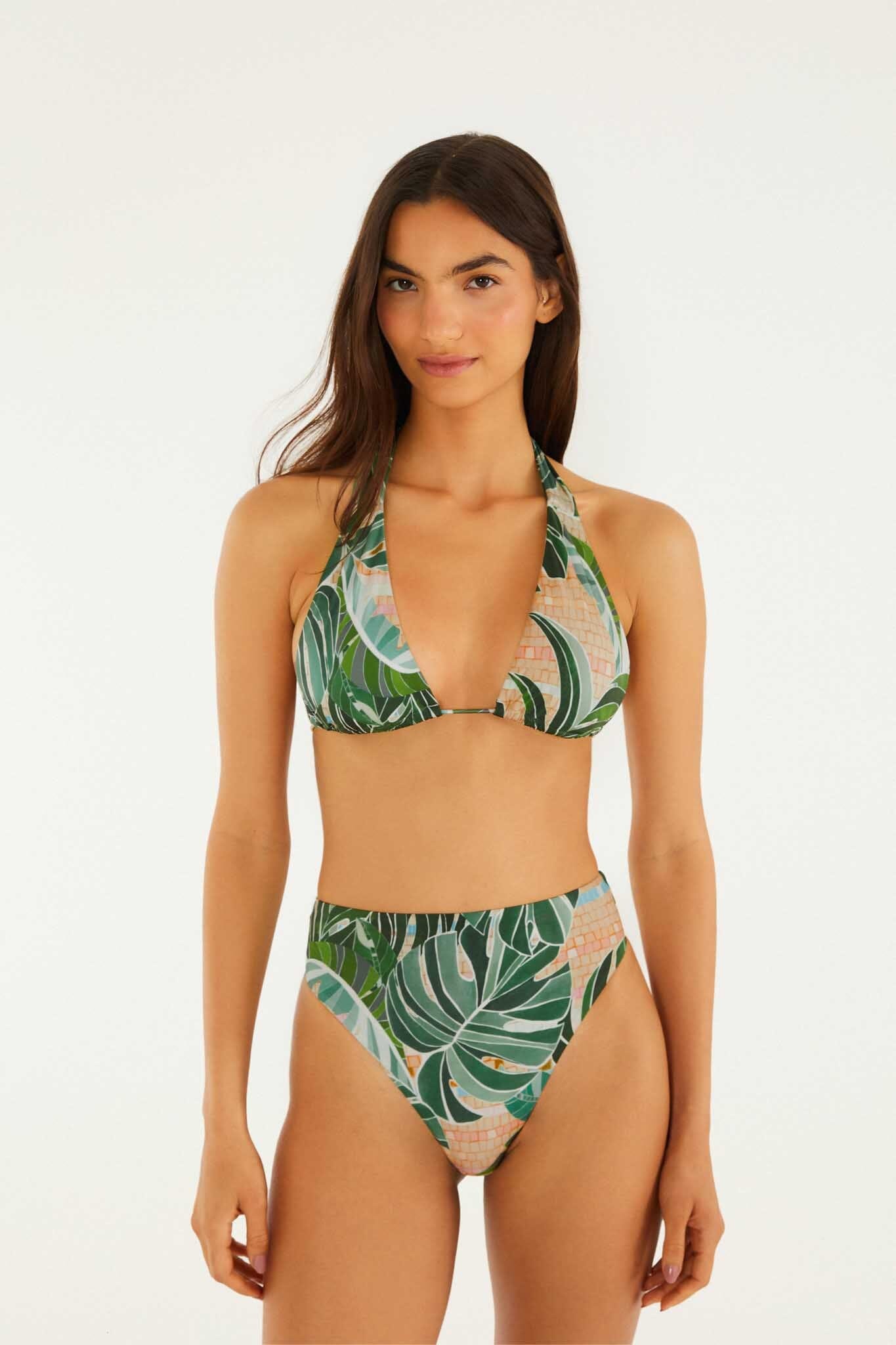 Elongated Bikini Top, MOSAIC RIO
