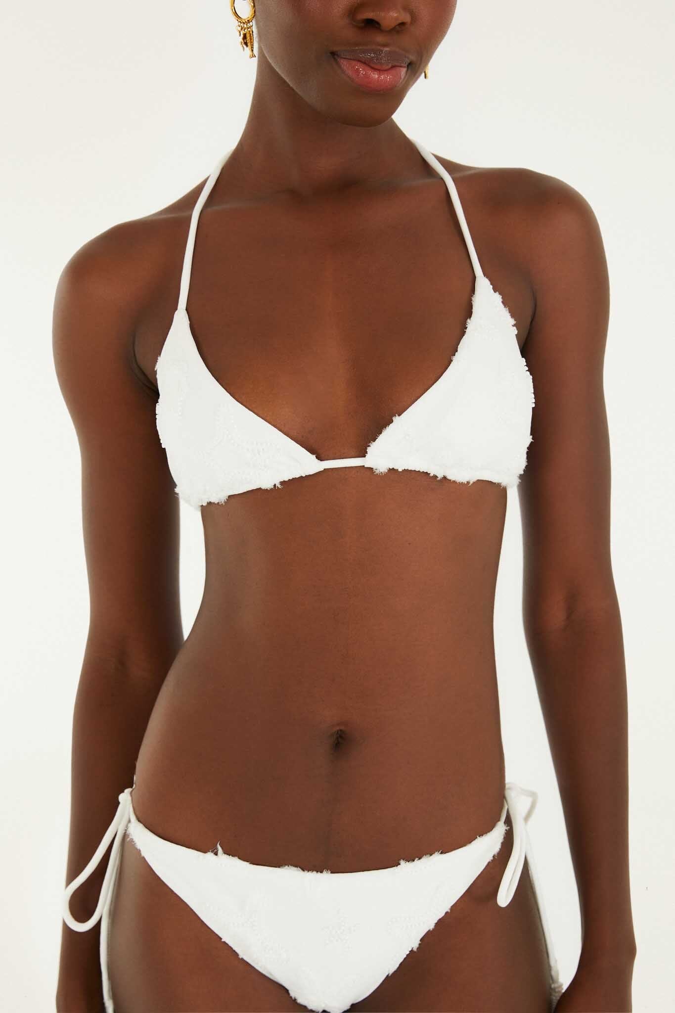 Triangle Bikini Top With Tie On The Neck, COAST SHELL
