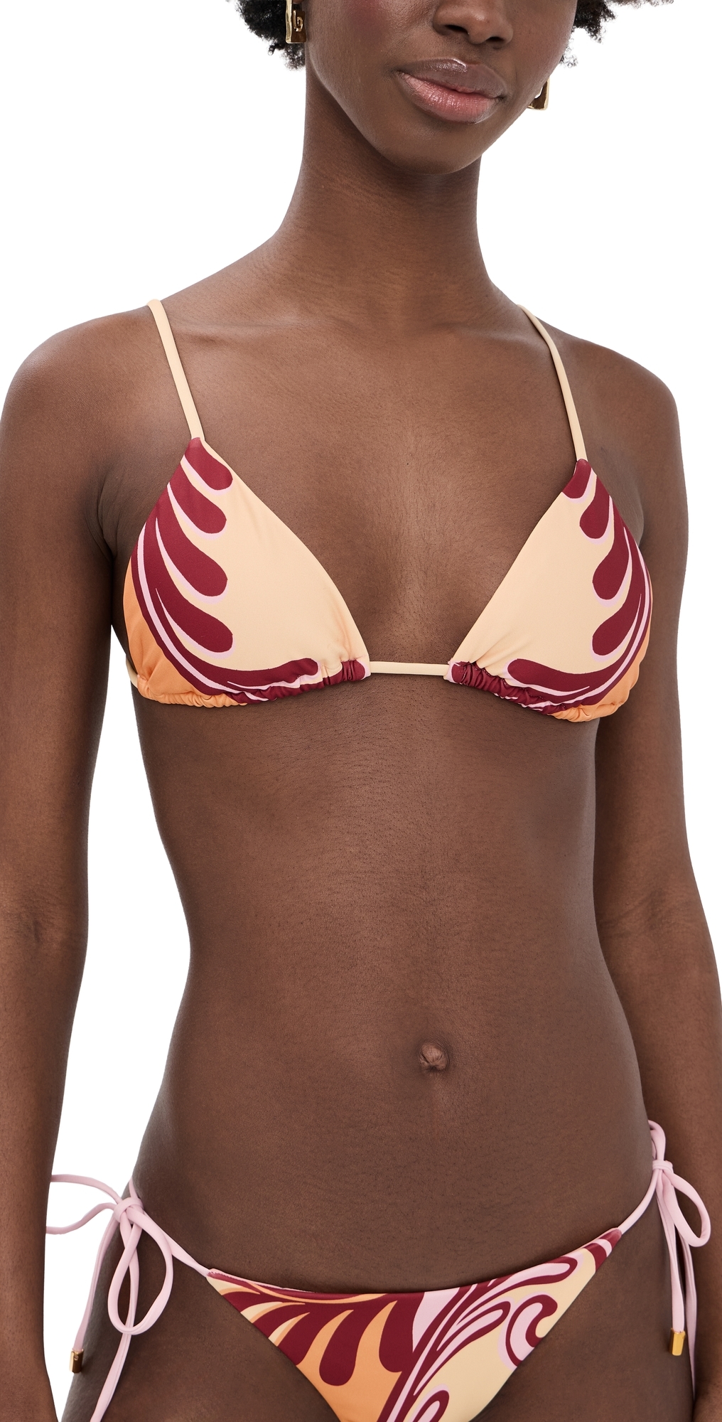 FARM Rio Arabesc Soft Triangle Bikini Top Arabesc Soft Yellow