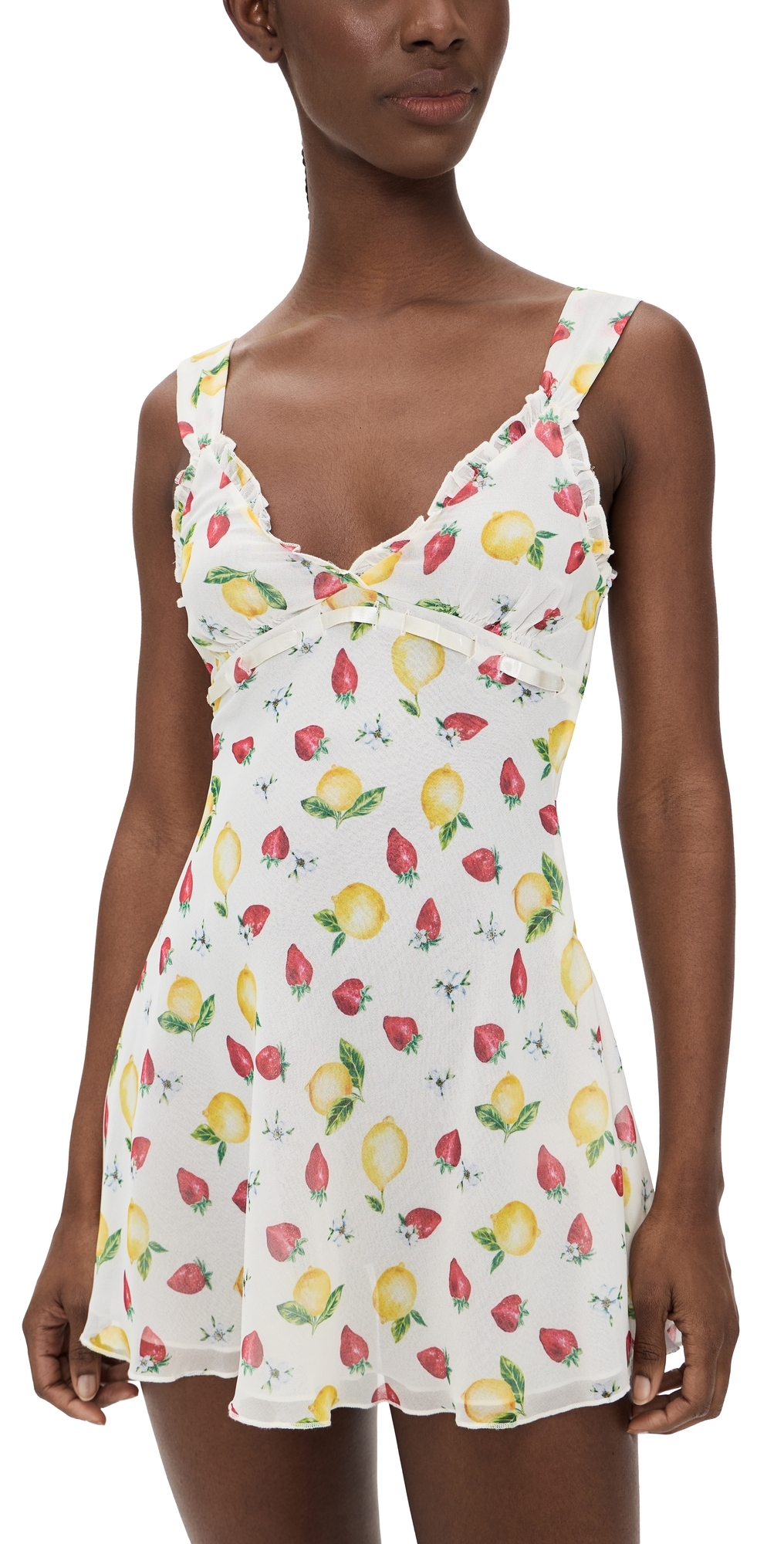 Frankies Bikinis Dreamer Chiffon Mini Dress Amalfi