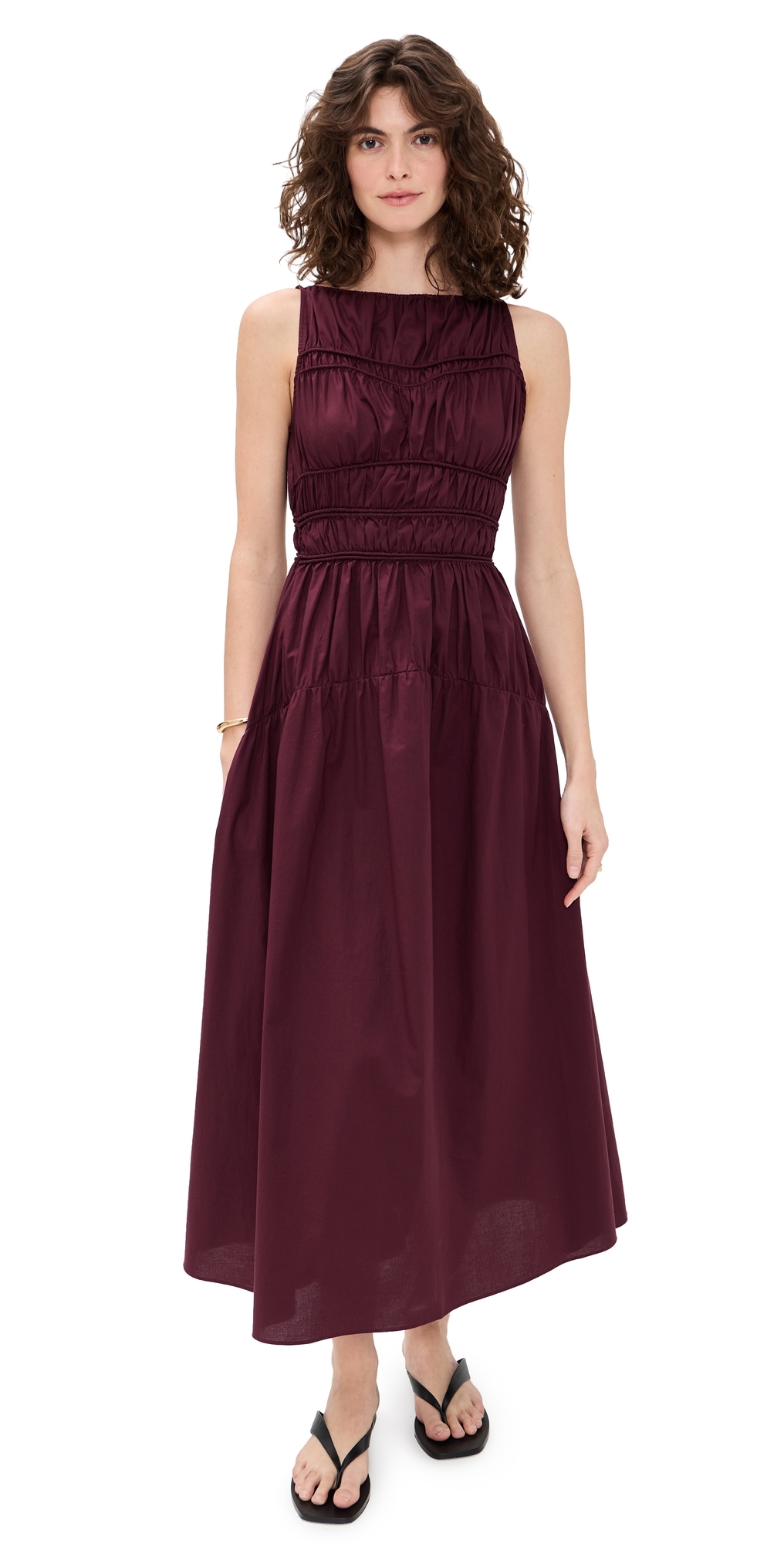 FAITHFULL Yael Midi Dress Mulberry