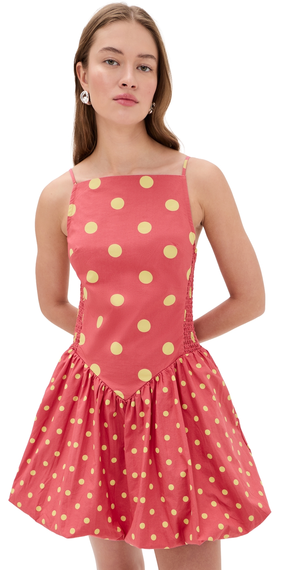 Free People Misty Mini Dress Red Combo