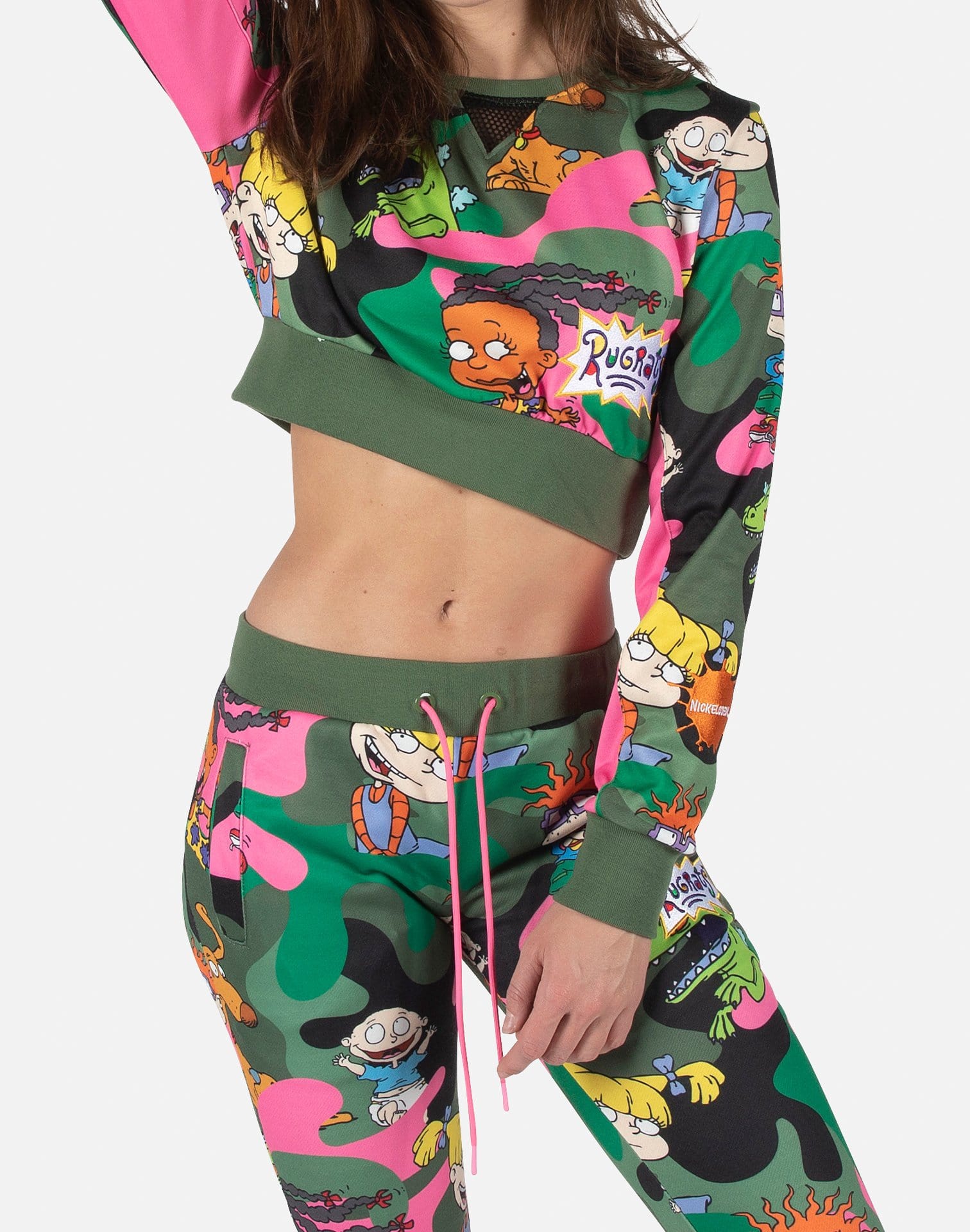 Freeze Max RUGRATS AOP LONG-SLEEVE CROP TOP