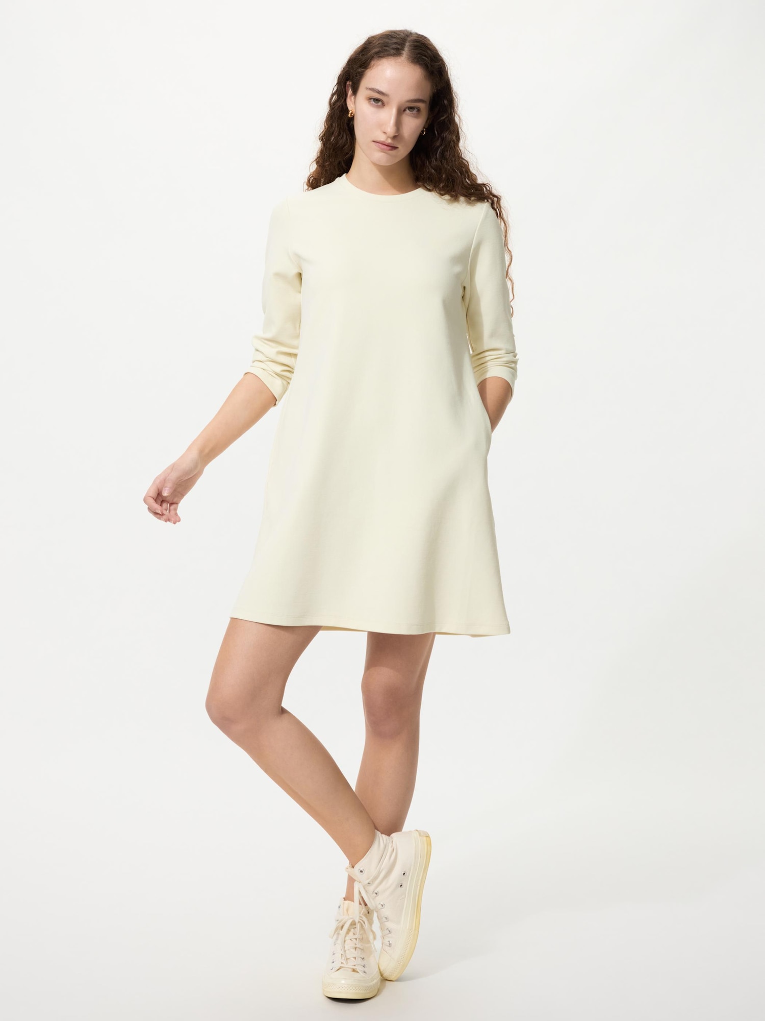 UNIQLO Women's Jersey Dress, Off White
