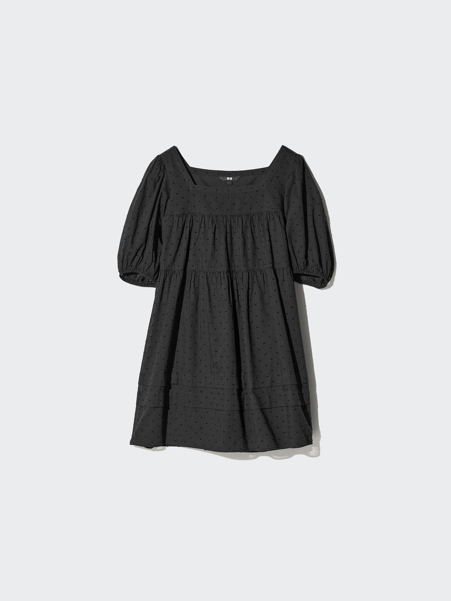 UNIQLO Women's Cotton Dobby Mini Dress, Black