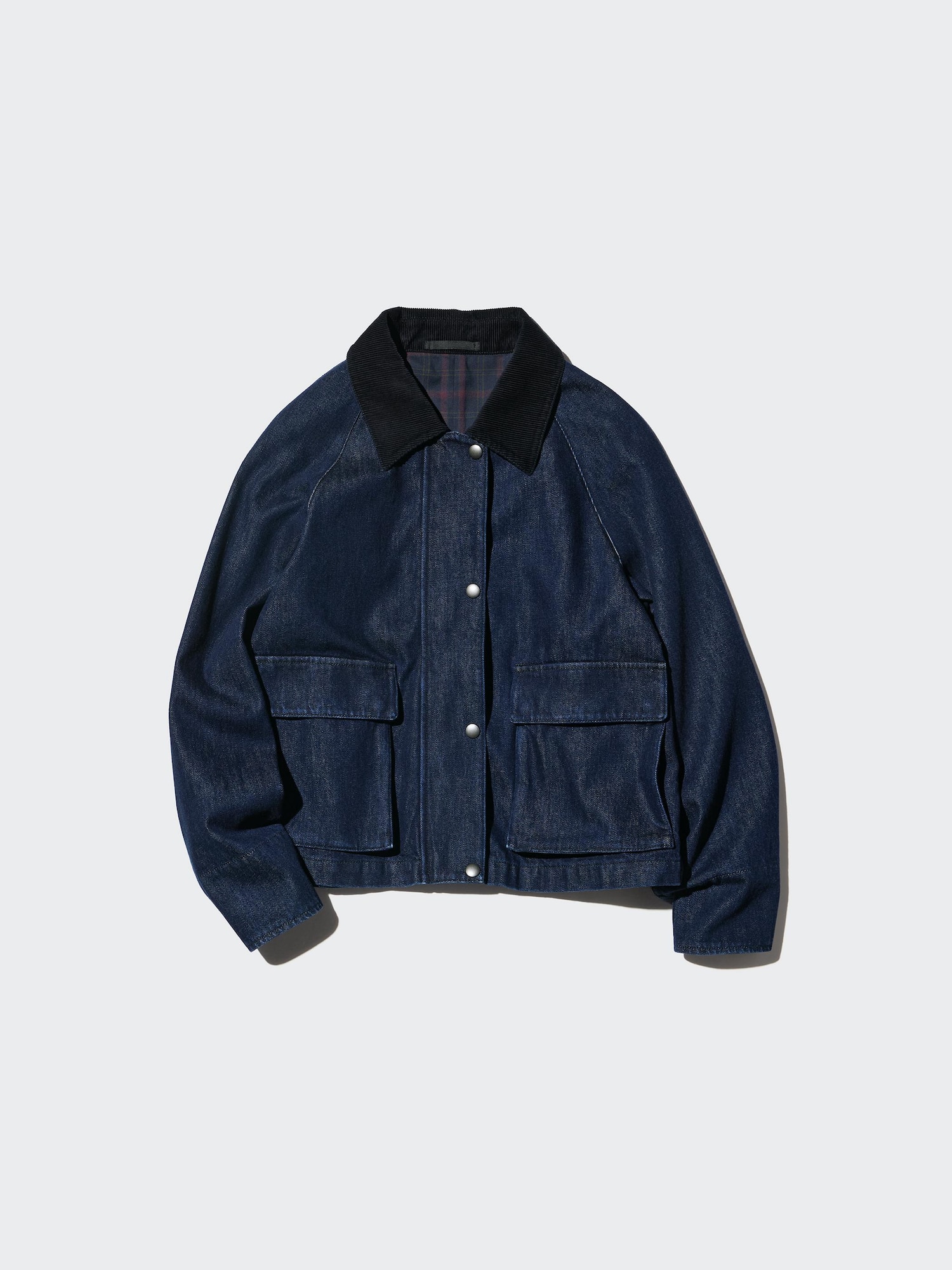UNIQLO Women's Barn Short Jacket Denim, Navy