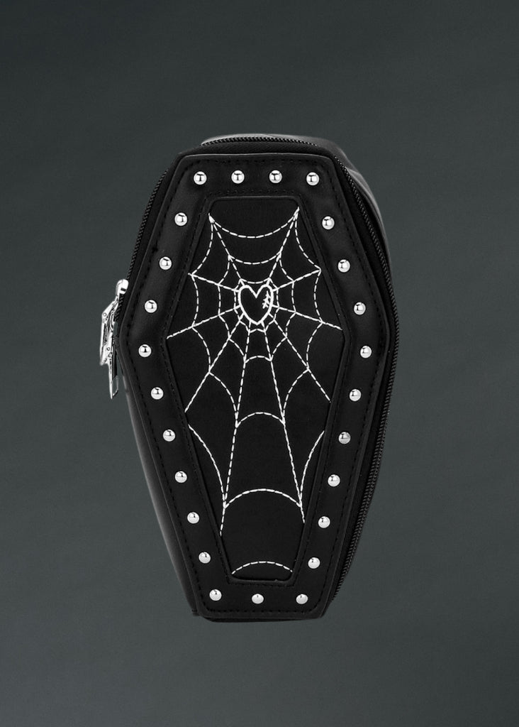 Spider Web Coffin Crossbody Bag