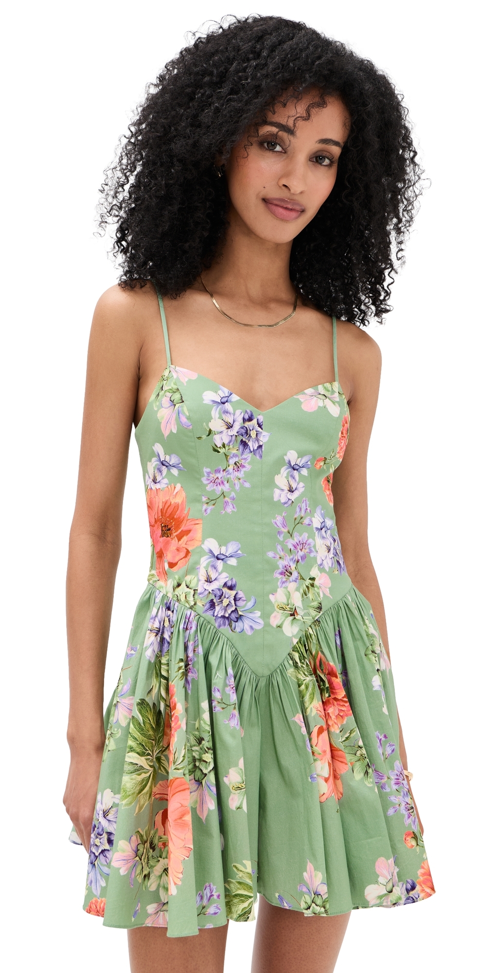 Hemant and Nandita Corseted Mini Dress Green