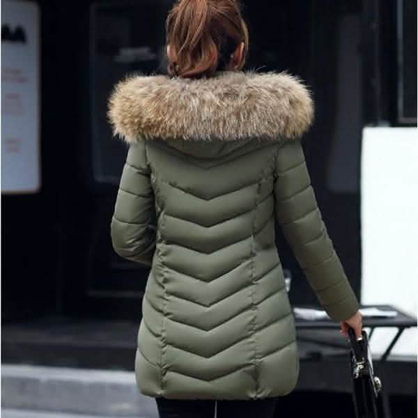 High Quality Winter Down Jacket Women Long Coat Warm Clothes - Army Green XXXX