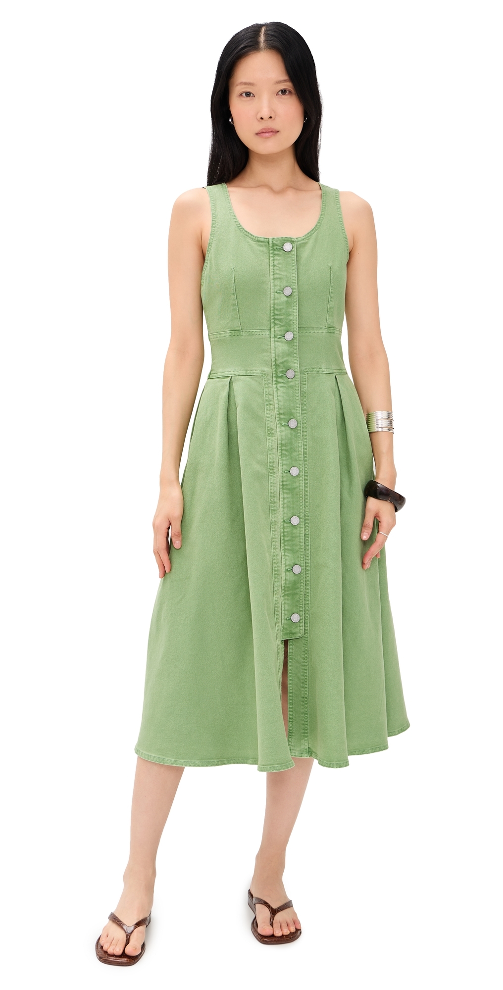 Hunter Bell Thompson Dress Leaf Green Denim