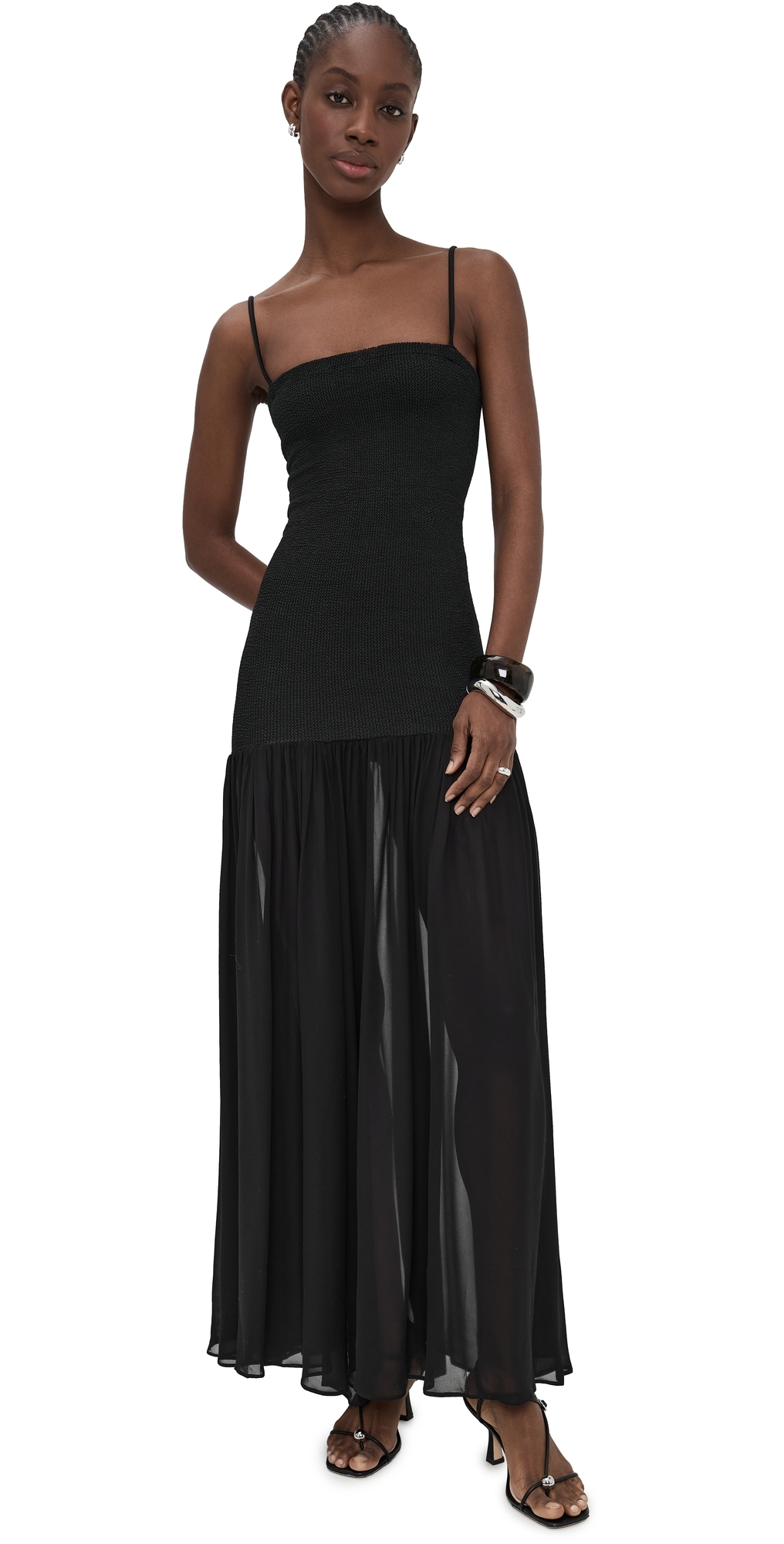 Hunza G Hybrid Dress Black One