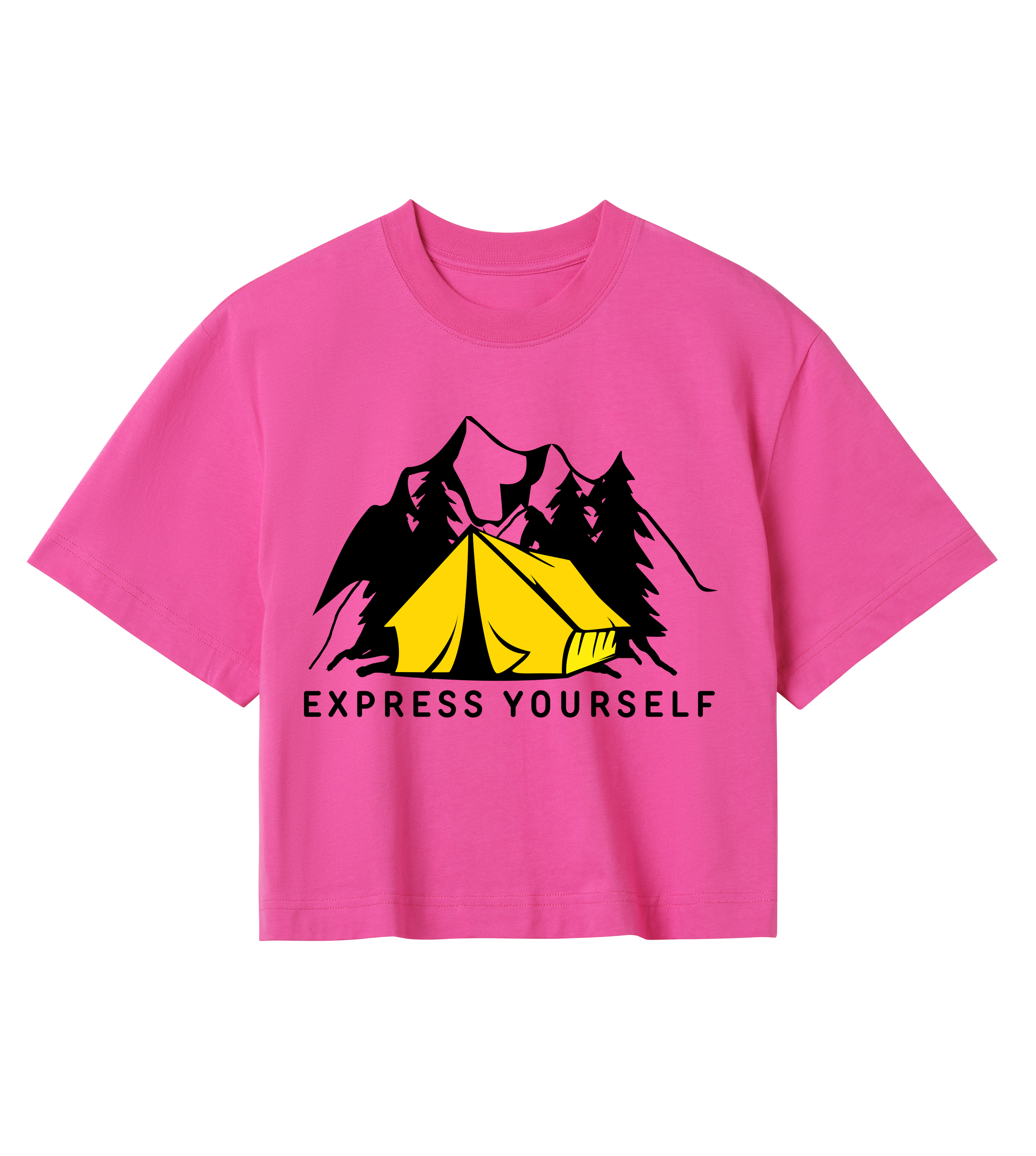 Camping Vibes - Tent Crop Top - Hyper pink S women