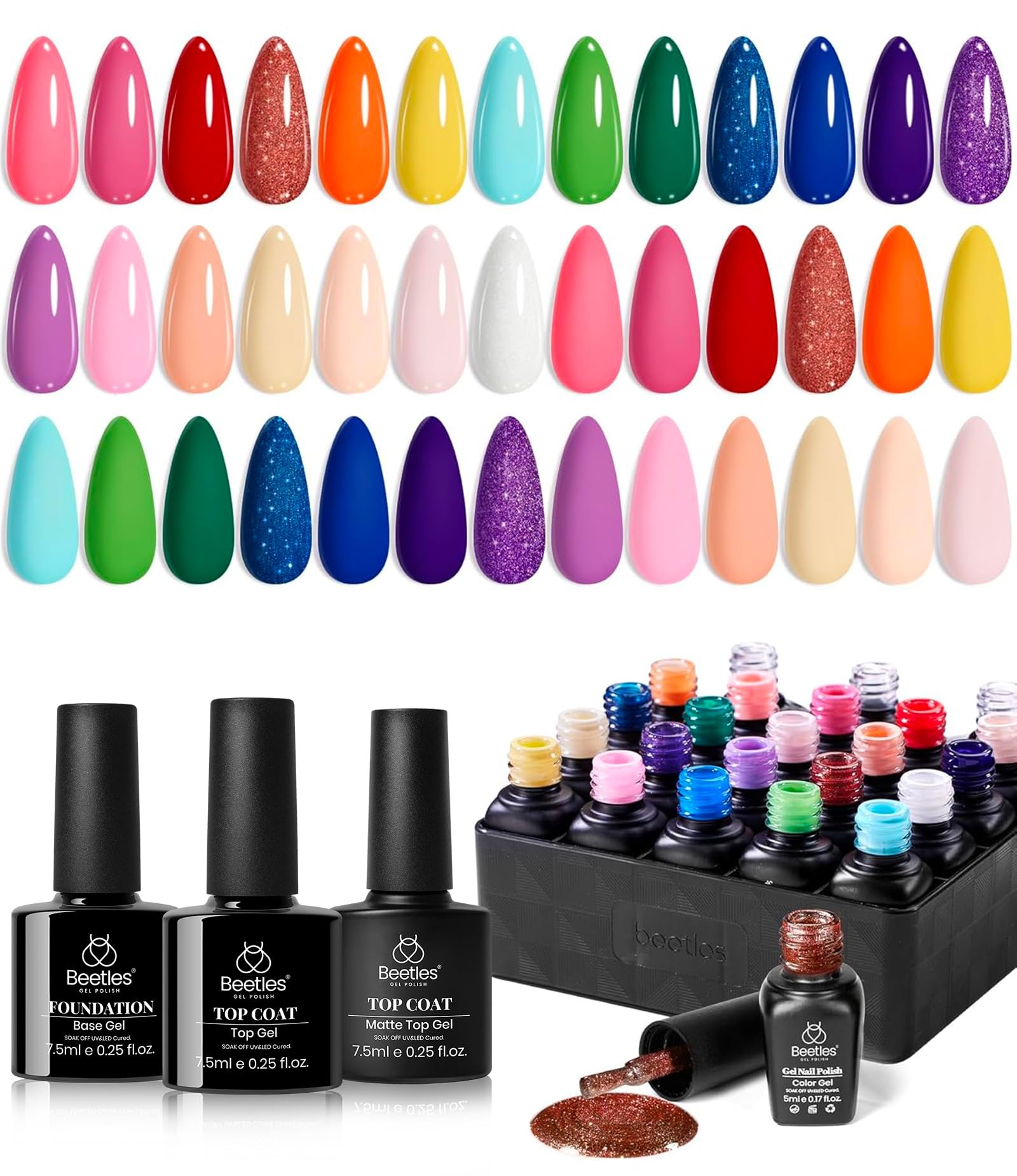 Shoujo Manga - Gel Colors Set with Top and Base Coat