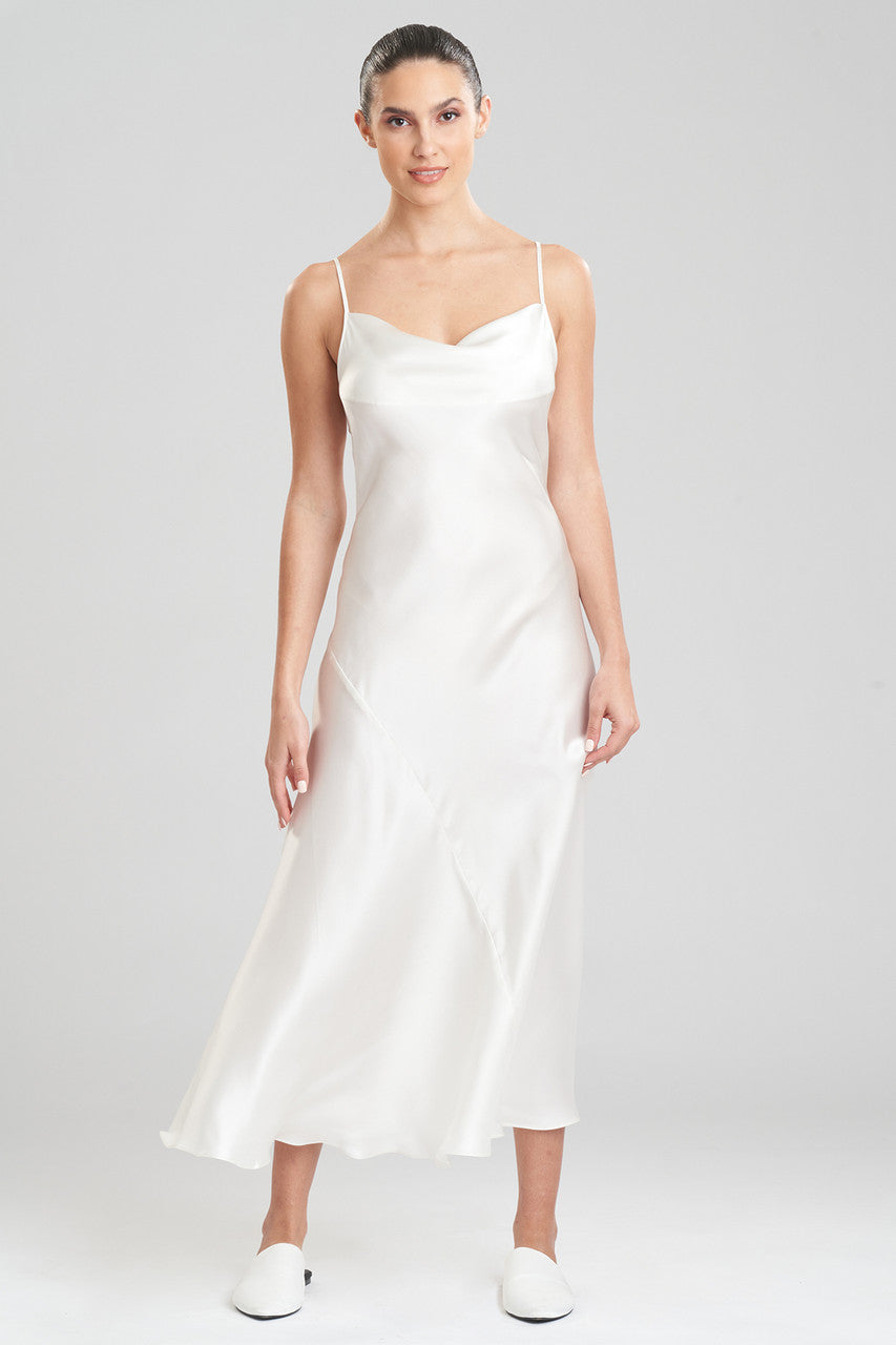 Key Essentials Silk Cowl Neck Slip Dress