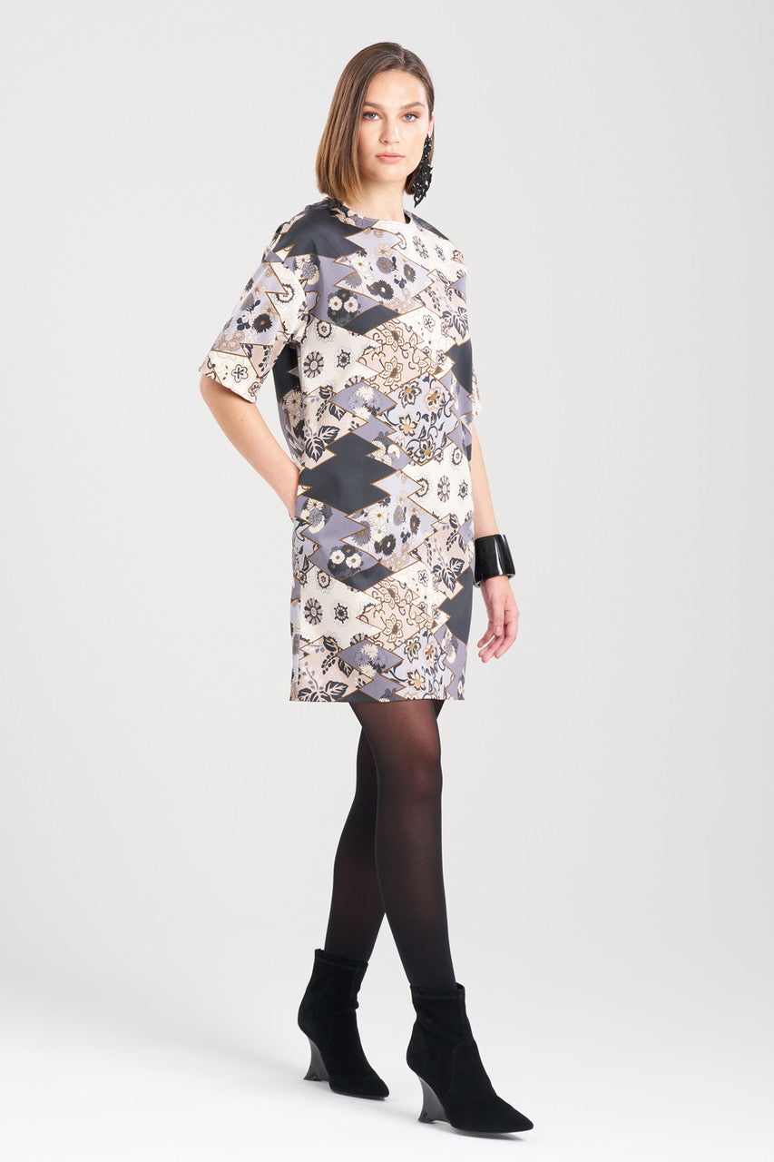 Patchwork Shirt Shift Dress