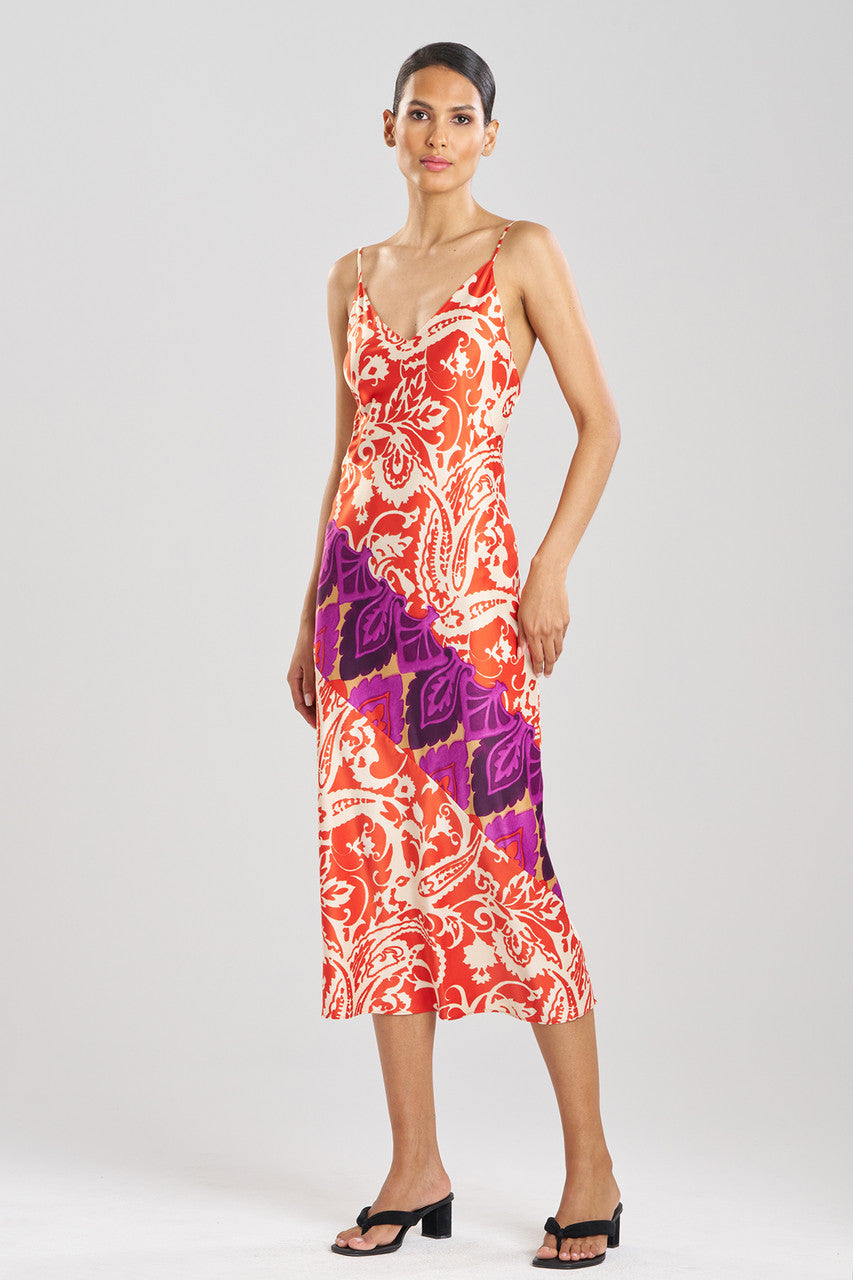 Palace Slip Dress - Red Orange X