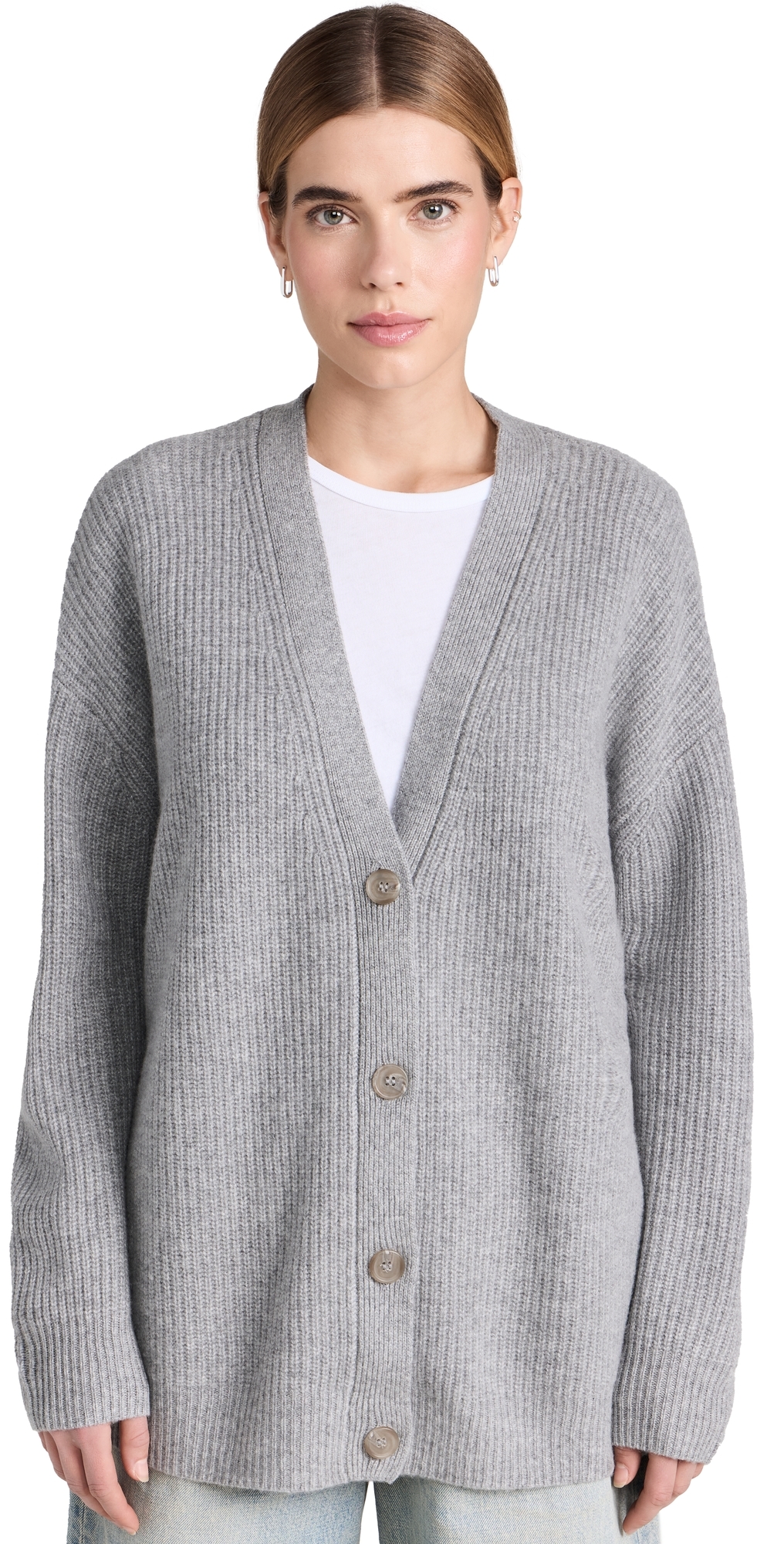 Jenni Kayne Cashmere Cocoon Cardigan Heather Grey