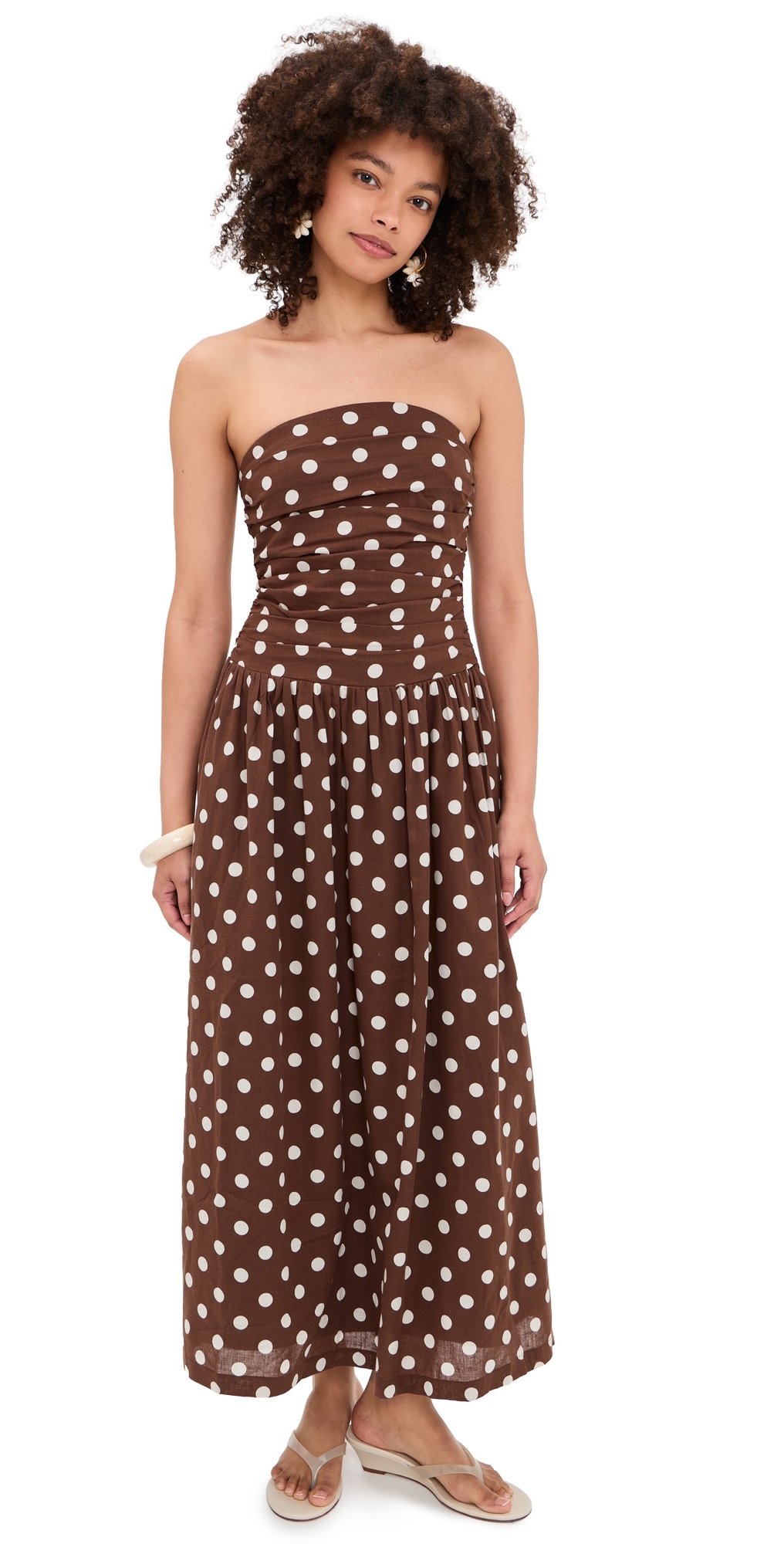 Joe's Jeans The Reina Maxi Dress ChocolateEcru Dot