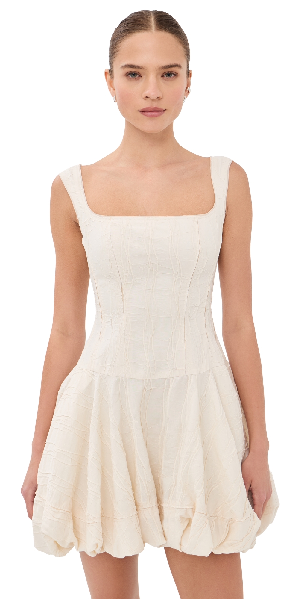 SIMKHAI Nattie Bubble Mini Dress White Multi
