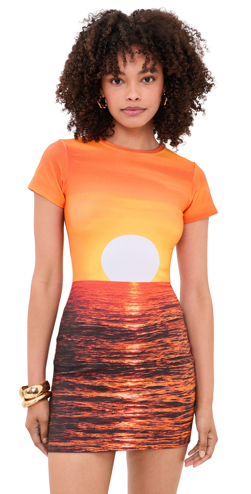 Leslie Amon Sunset T Shirt Dress Sunset