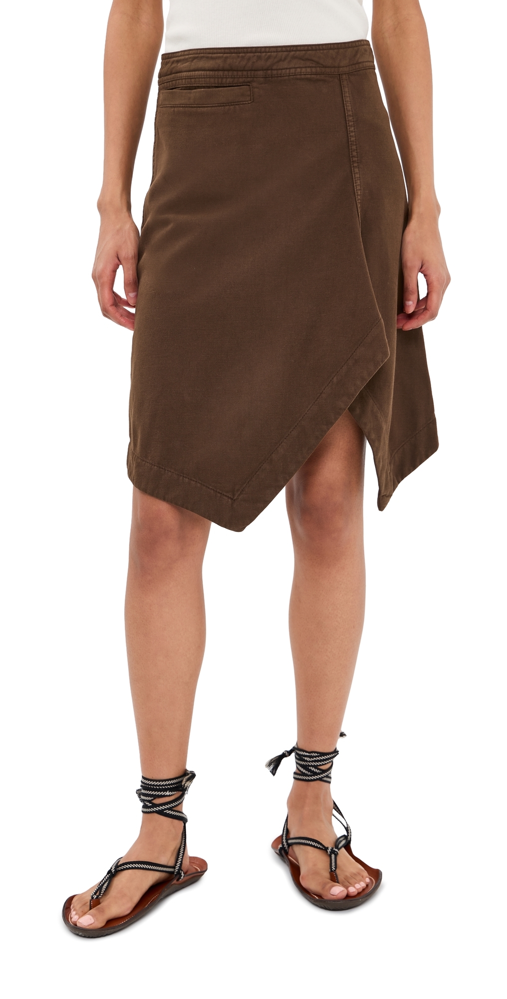 Lemaire Asymmetric Skirt Cacao