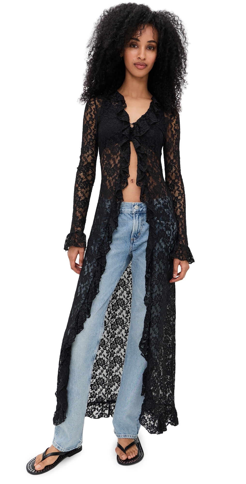 Lioness Long Nights Maxi Dress Noir X