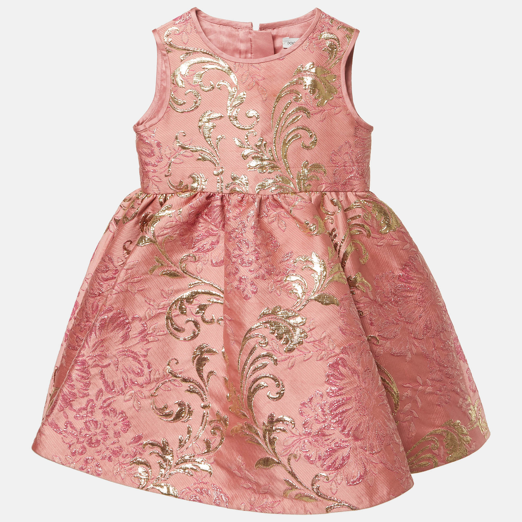 Dolce & Gabbana Pink Jacquard Flared Dress -