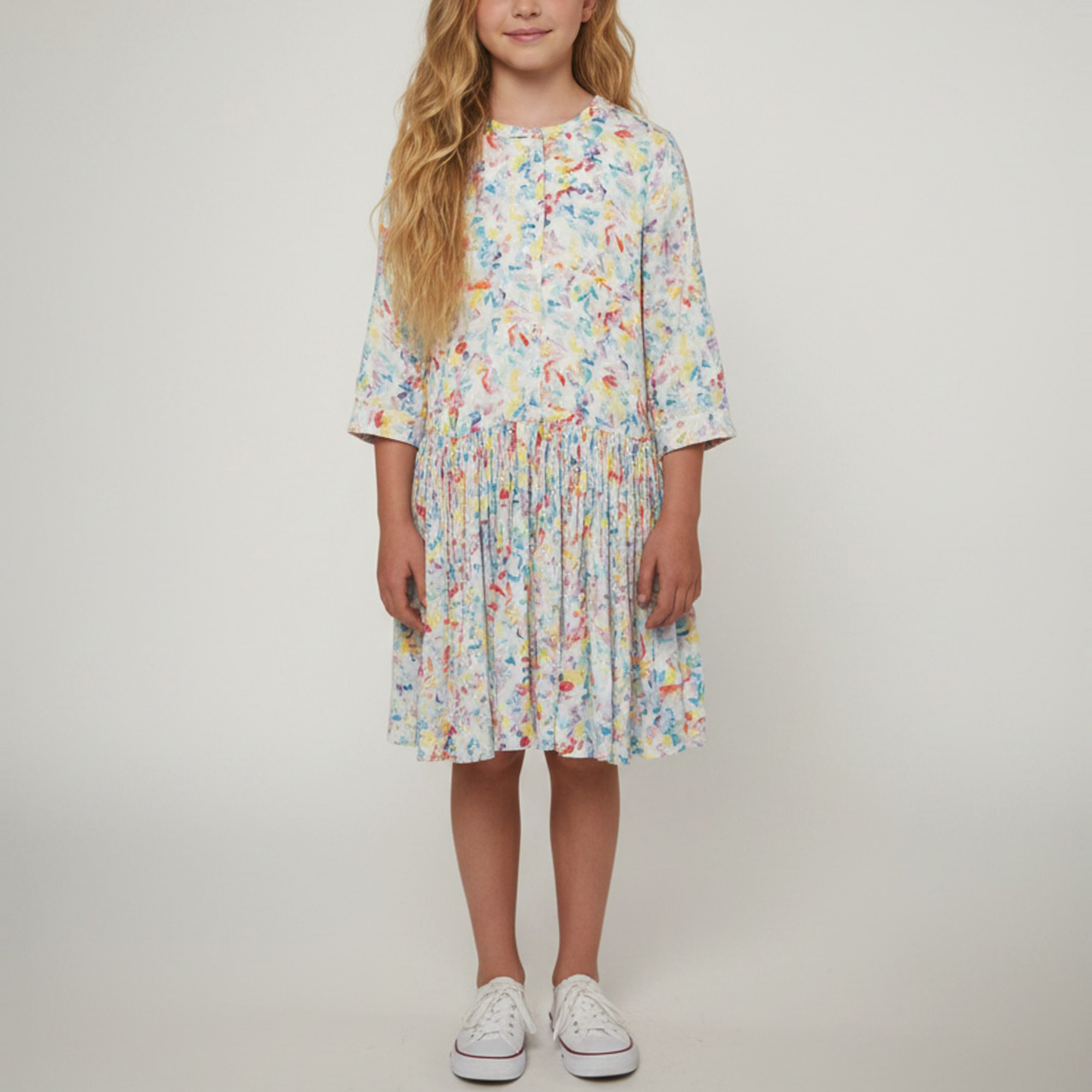 Stella McCartney Kids Multicolour Rainbow Stars Sateen Mini Dress Yrs