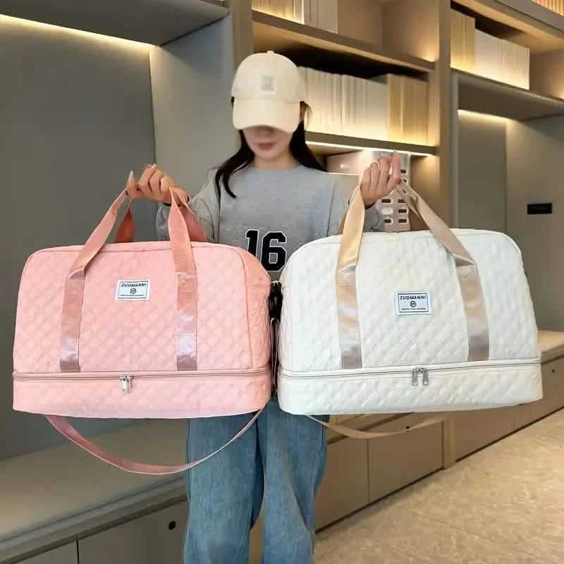 Luxury Large Capacity Duffel Bag Versatile Shoulder & Crossbody Tote With Dual Side Pockets