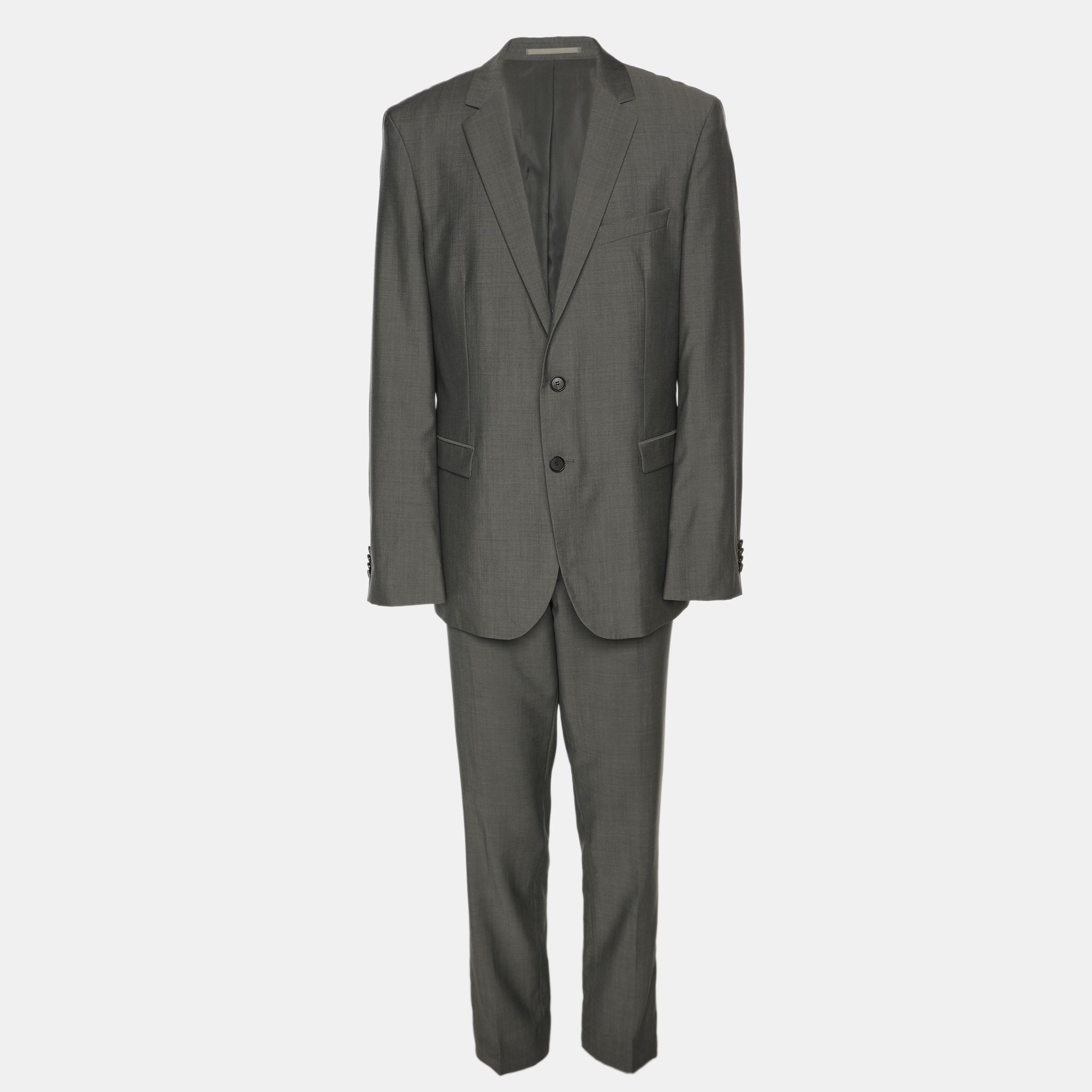 Boss By Hugo Boss Grey Virgin Wool Blazer and Pants Suit