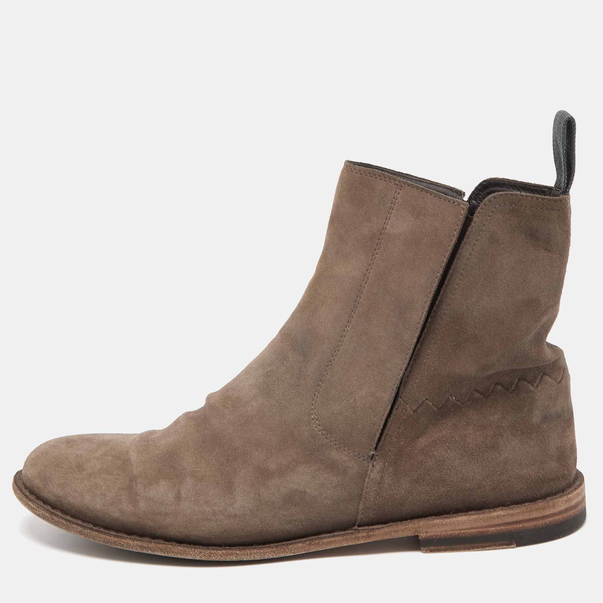 Bottega Veneta Brown Suede Voortrekking Jag Ankle Boots
