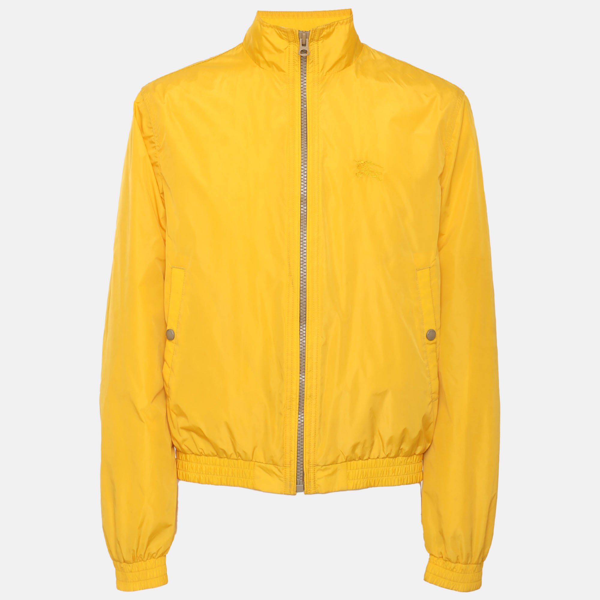 Burberry Brit Yellow Nylon Bomber Jacket